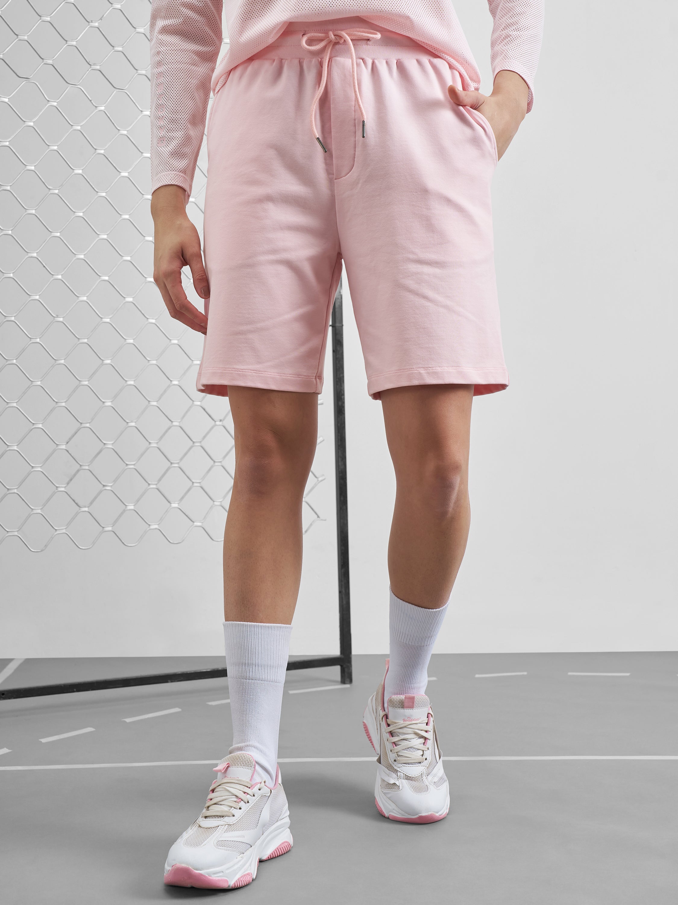 Street By Tokyo Talkies Women Pink Regular Fit Shorts - Pink - Image 1