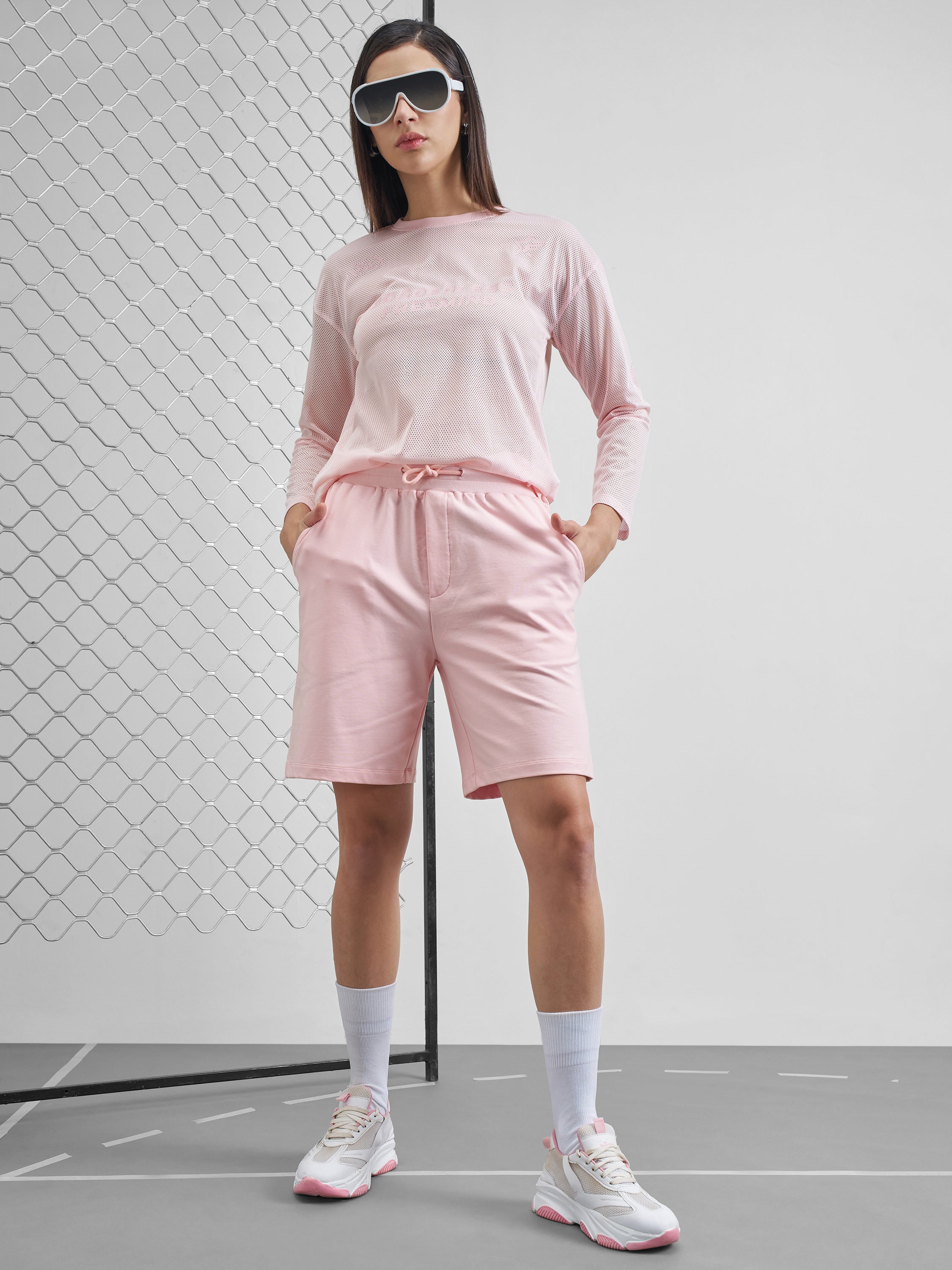 Street By Tokyo Talkies Women Pink Regular Fit Shorts - Pink - Image 2