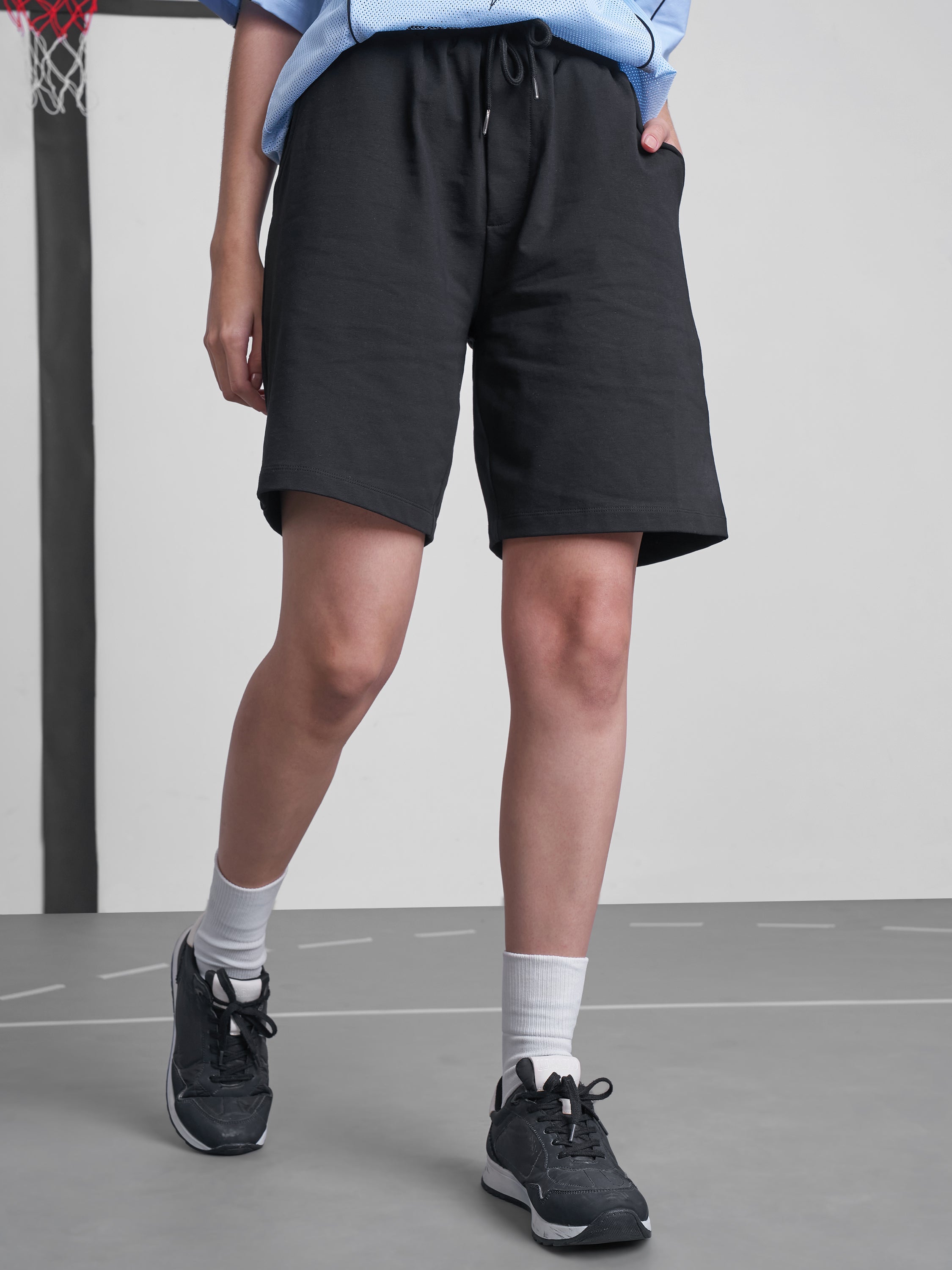 Street By Tokyo Talkies Women Black Regular Fit Bermuda Shorts - Black - Image 1