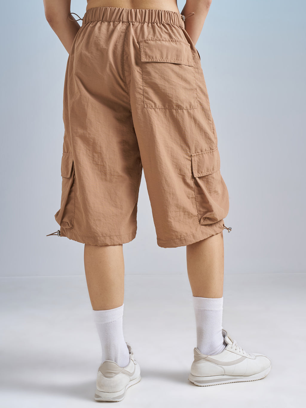 Street By Tokyo Talkies Women Brown Relaxed Fit Cargo Shorts - Brown - Image 3