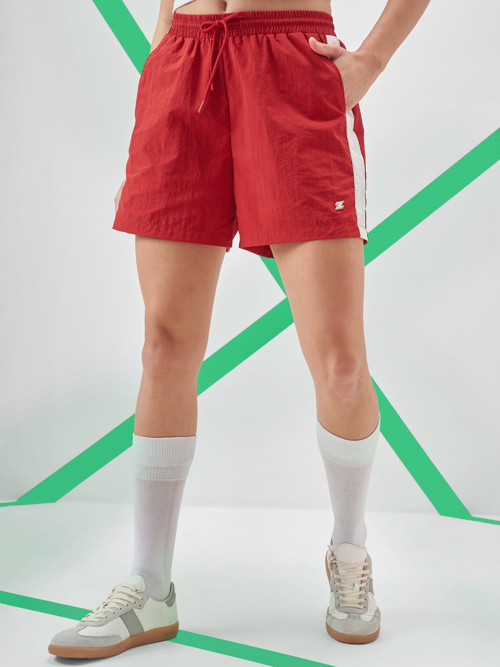 Street By Tokyo Talkies Women Red Regular Fit Shorts - Red - Image 1