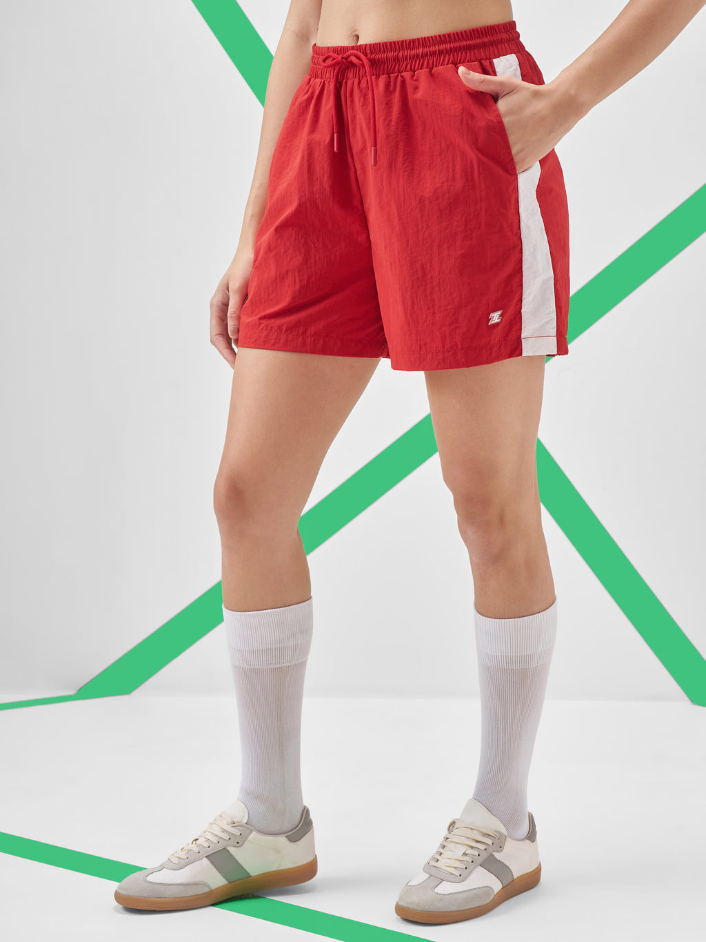 Street By Tokyo Talkies Women Red Regular Fit Shorts - Red - Image 4