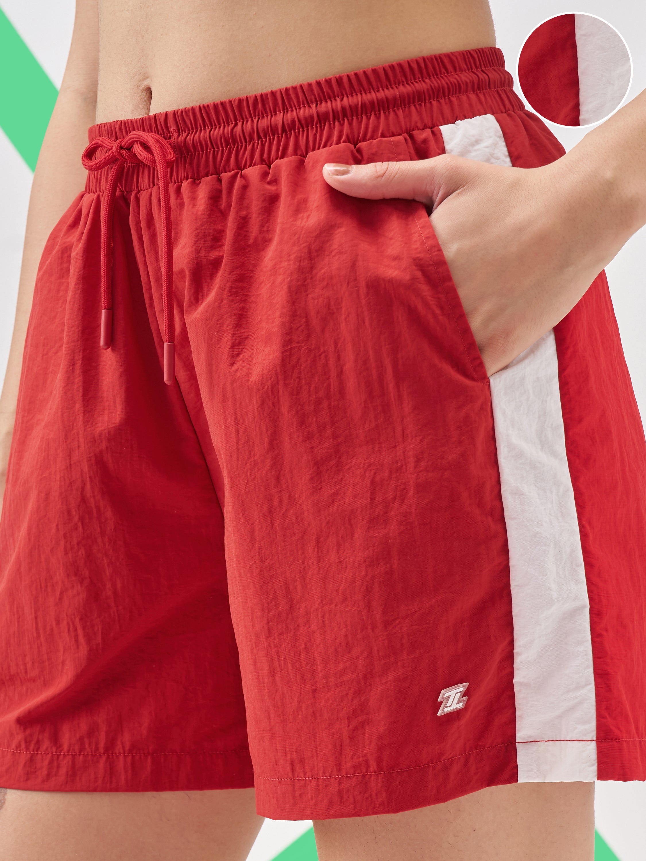 Street By Tokyo Talkies Women Red Regular Fit Shorts - Red - Image 5