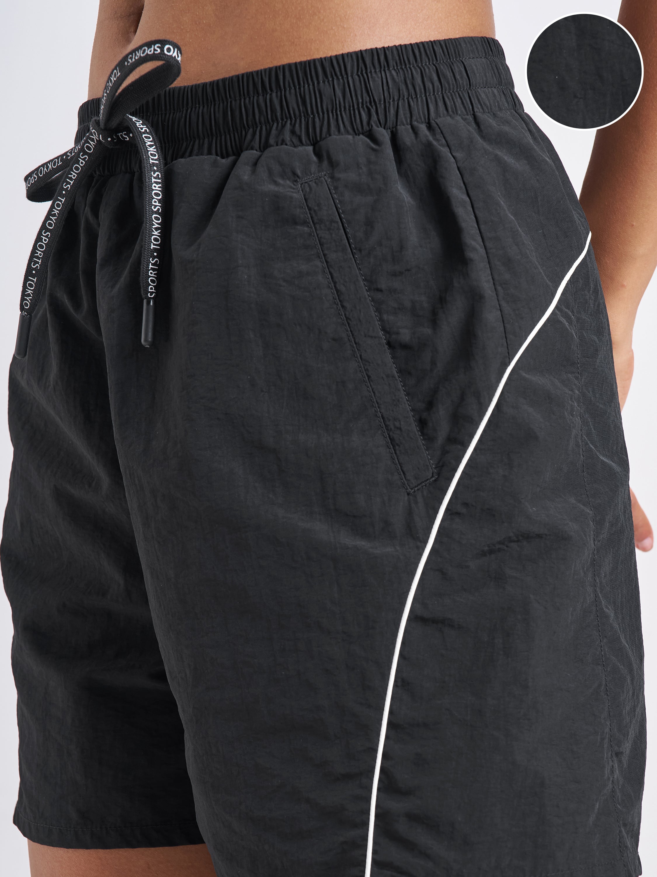 Street By Tokyo Talkies Women Black Regular Fit Shorts - Black - Image 5