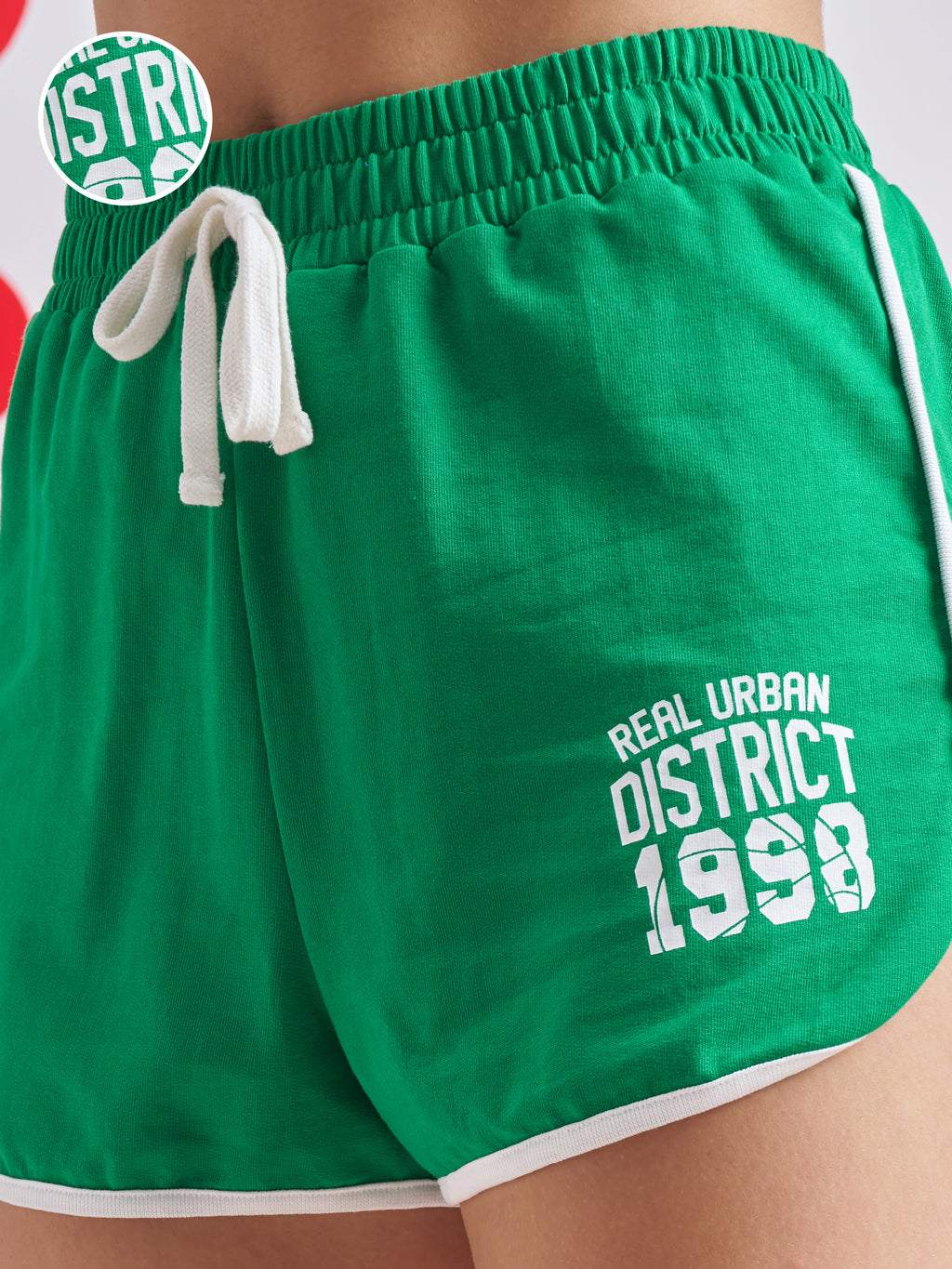 Street By Tokyo Talkies Women Green Regular Fit Shorts - Green - Image 5
