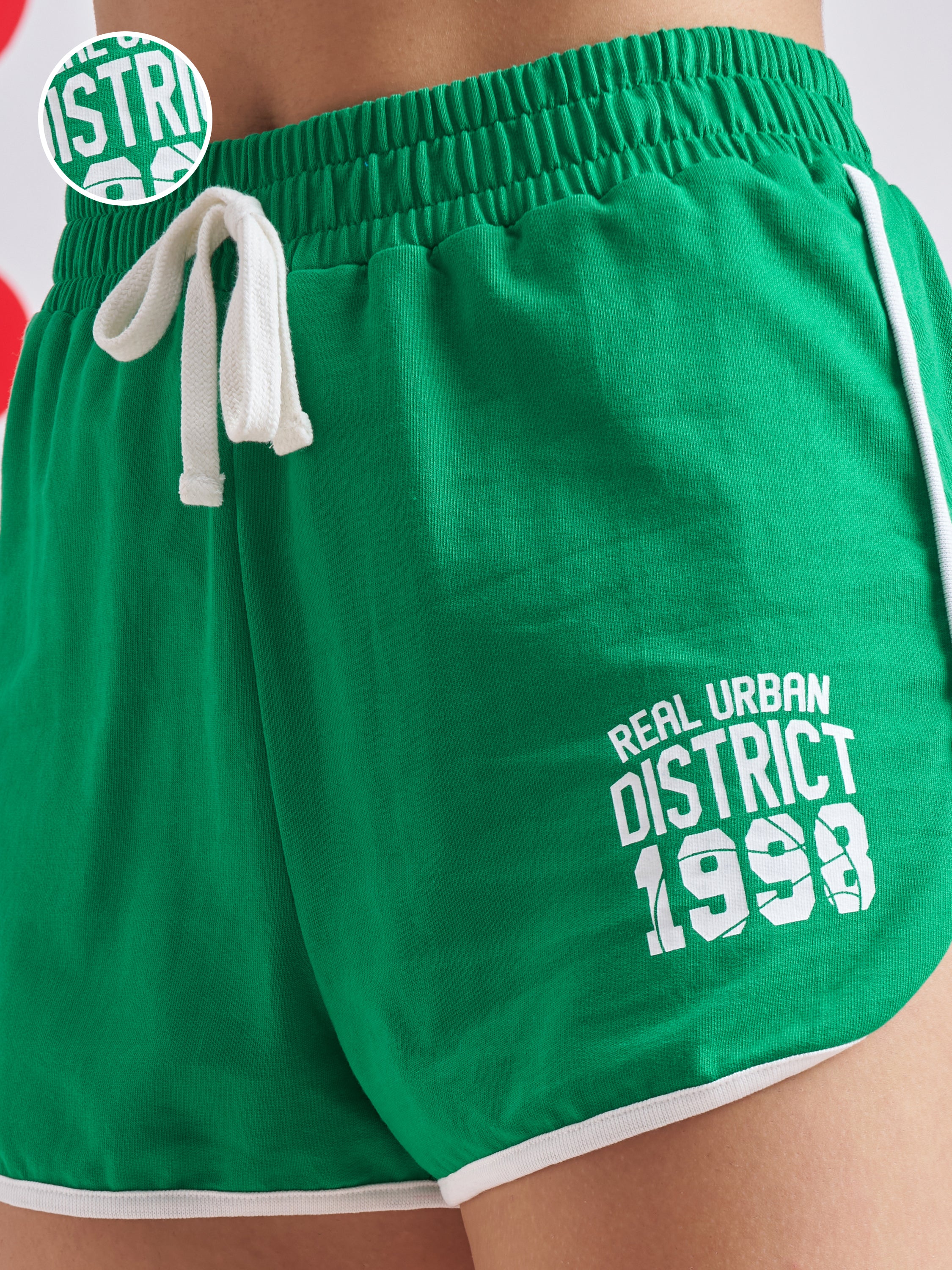 Street By Tokyo Talkies Women Green Regular Fit Shorts - Green - Image 5