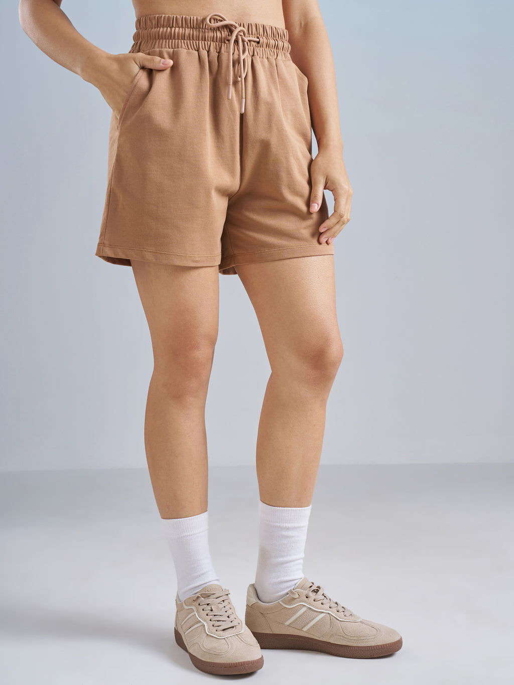 Street By Tokyo Talkies Women Brown Relaxed Fit Cargo Shorts - Brown - Image 6