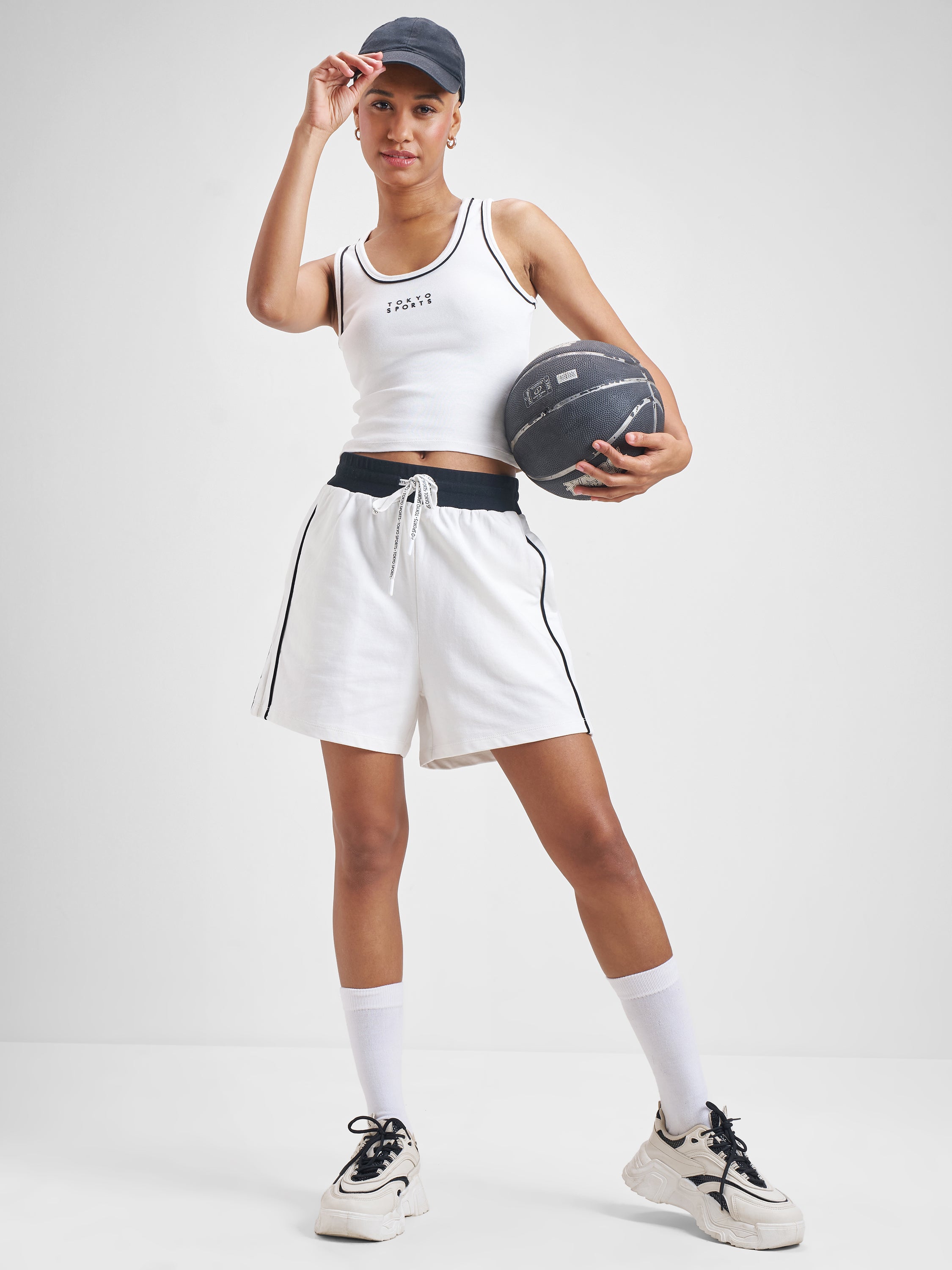 Street By Tokyo Talkies Women White Relaxed Fit Shorts - White - Image 2