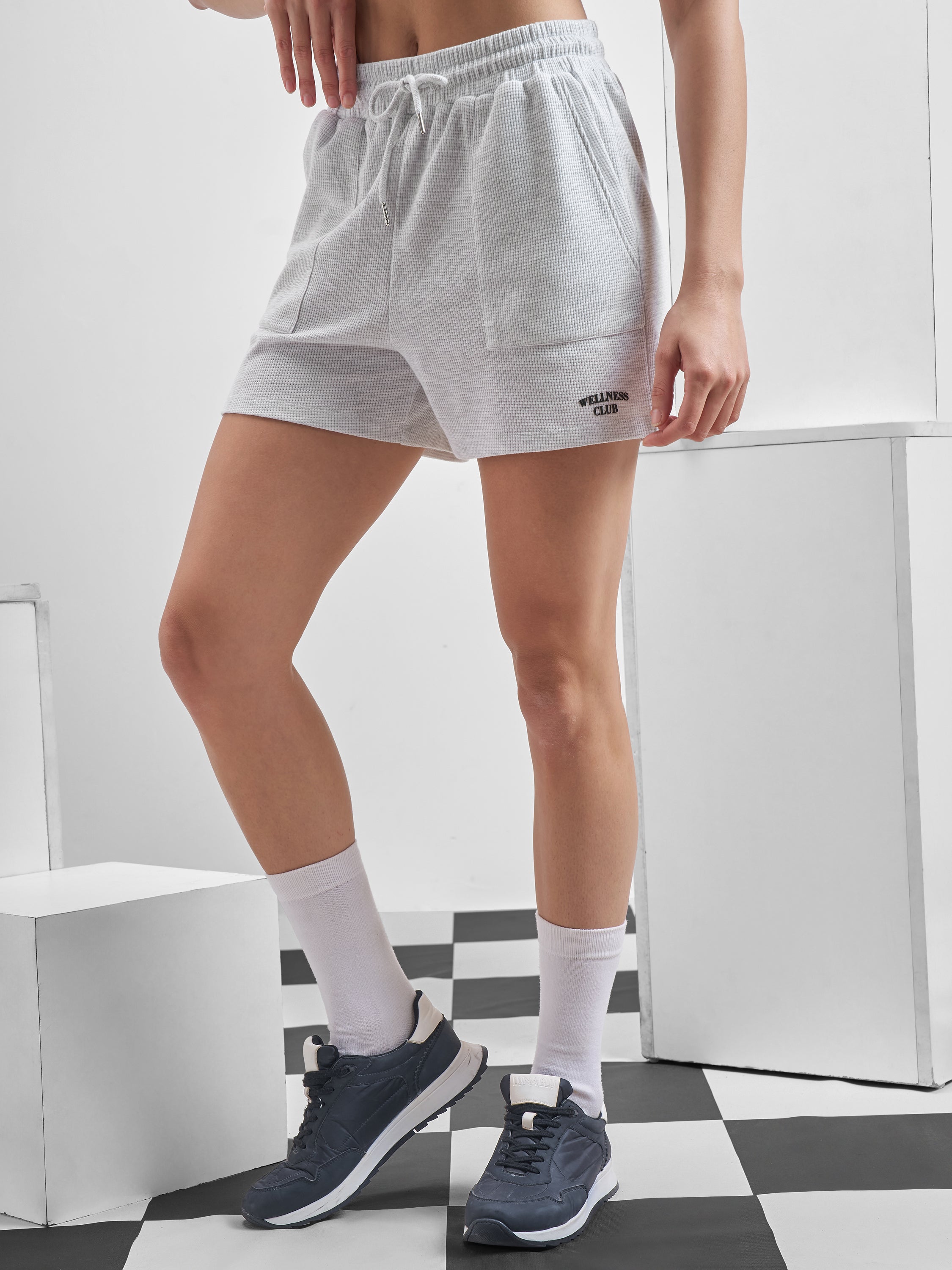 Street By Tokyo Talkies Women Grey Regular Fit Shorts - Grey - Image 4