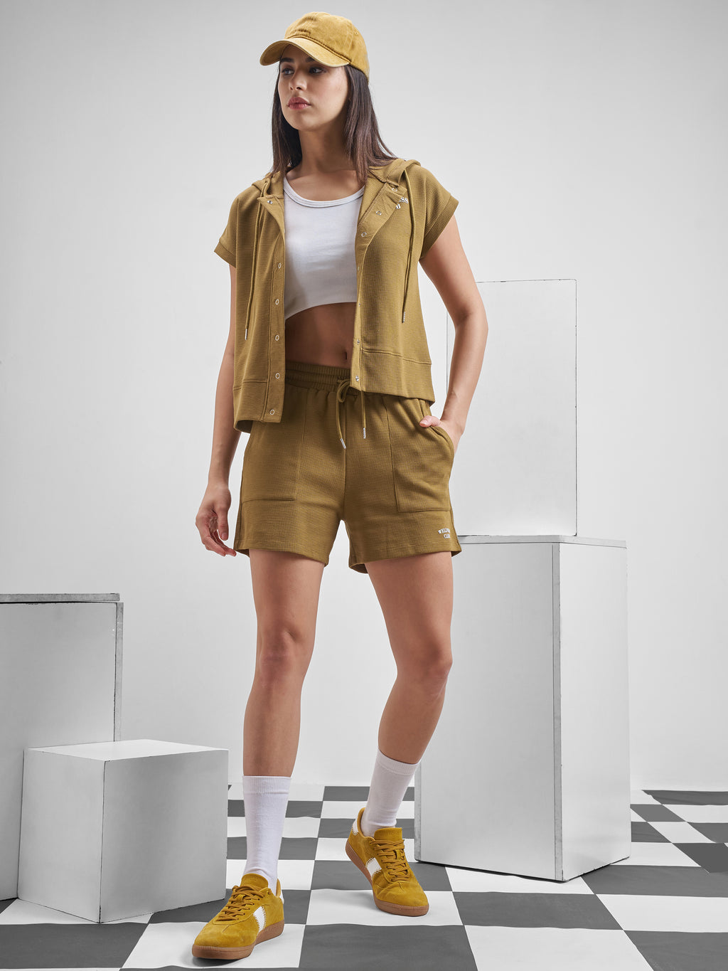 Street By Tokyo Talkies Women Brown Regular Fit Shorts - Brown - Image 2