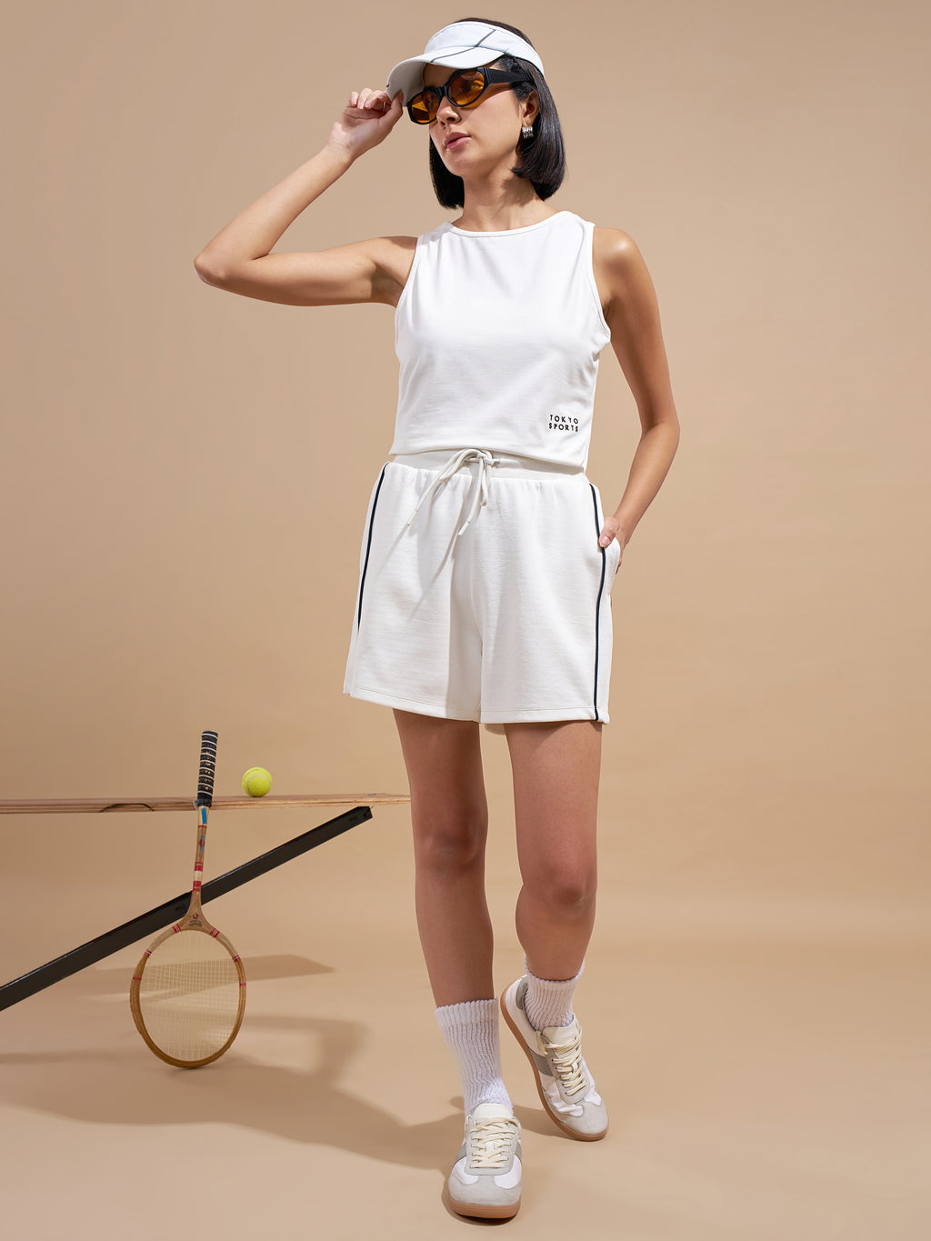 Tokyo Talkies Women White Regular Fit Shorts