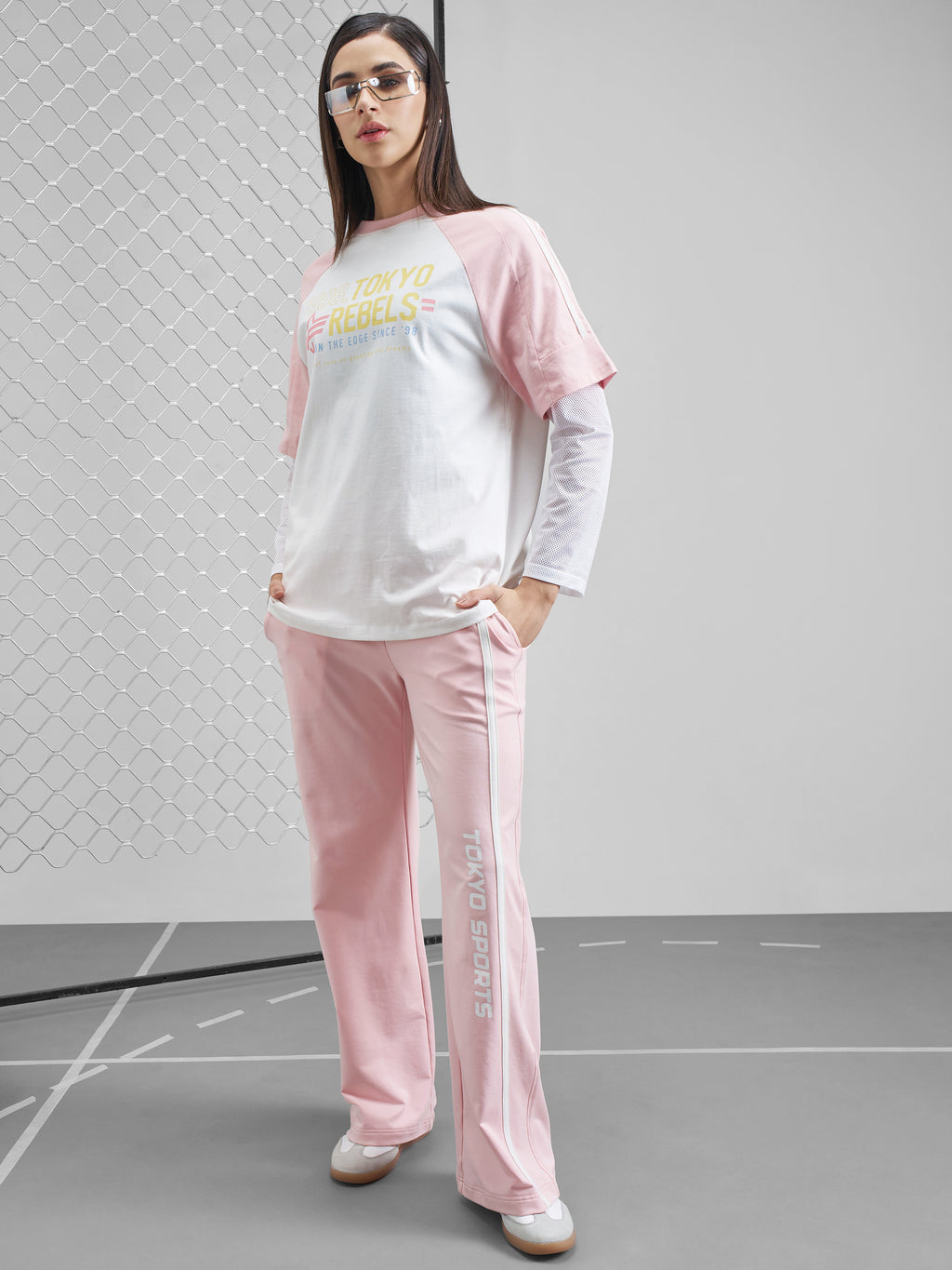 Street By Tokyo Talkies Women Pink Regular Fit Track Pant - Pink - Image 2