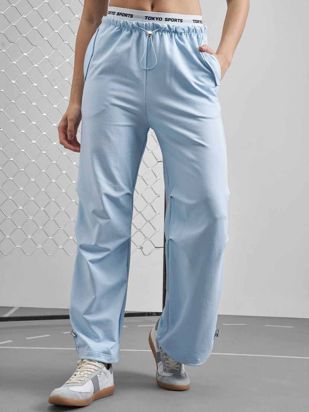Street By Tokyo Talkies Women Blue Regular Fit Track Pant - Blue - Image 1