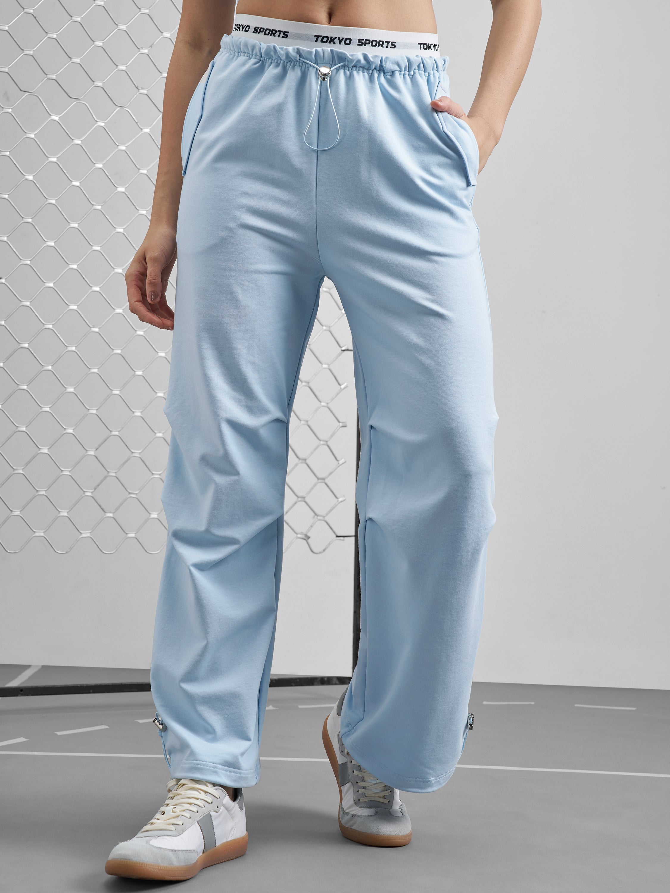 Street By Tokyo Talkies Women Blue Regular Fit Track Pant - Blue - Image 1