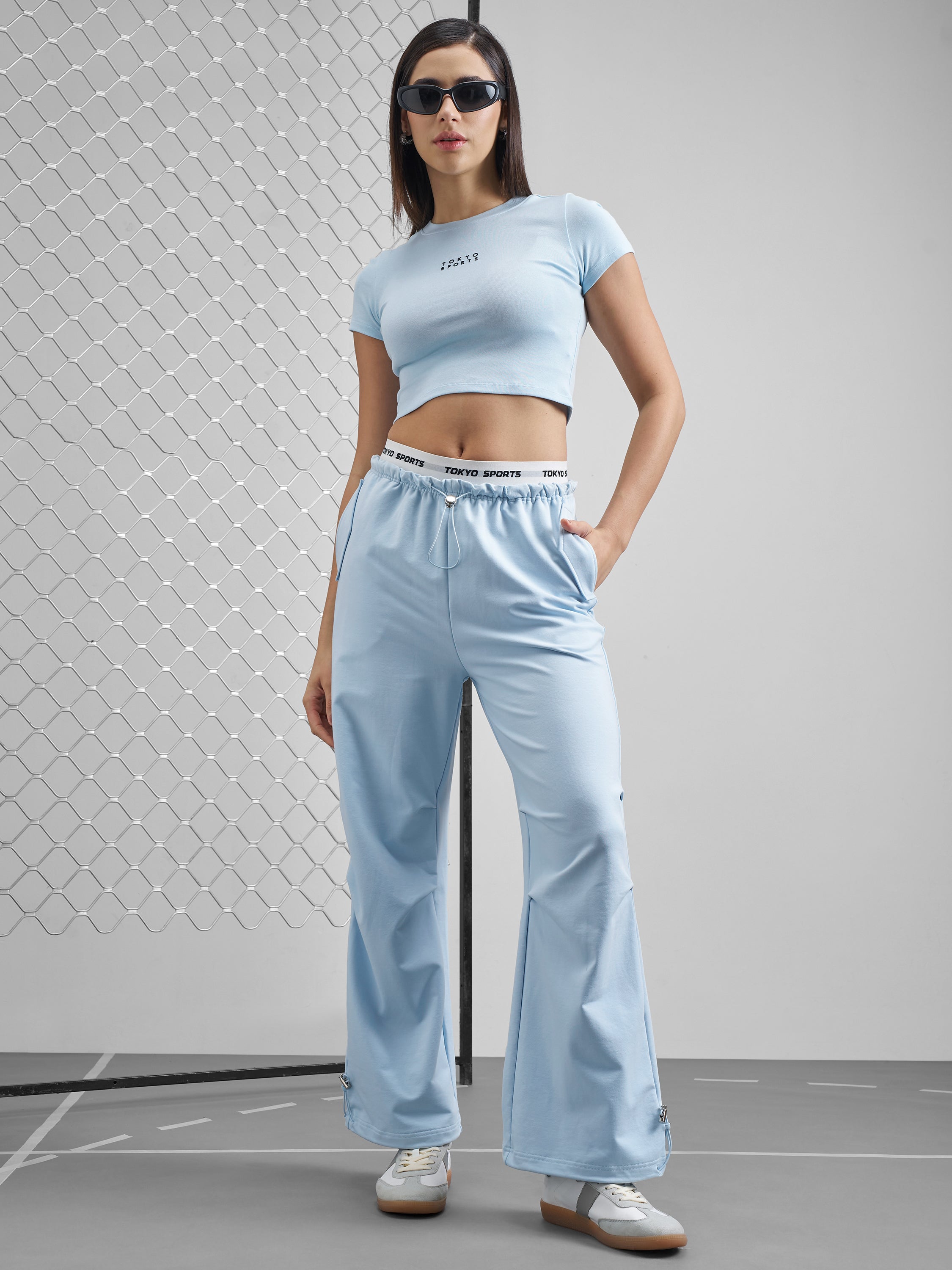 Street By Tokyo Talkies Women Blue Regular Fit Track Pant - Blue - Image 2