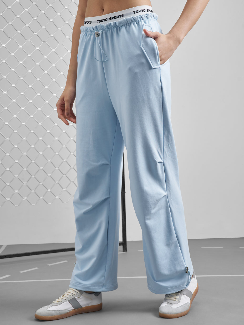 Street By Tokyo Talkies Women Blue Regular Fit Track Pant - Blue - Image 4
