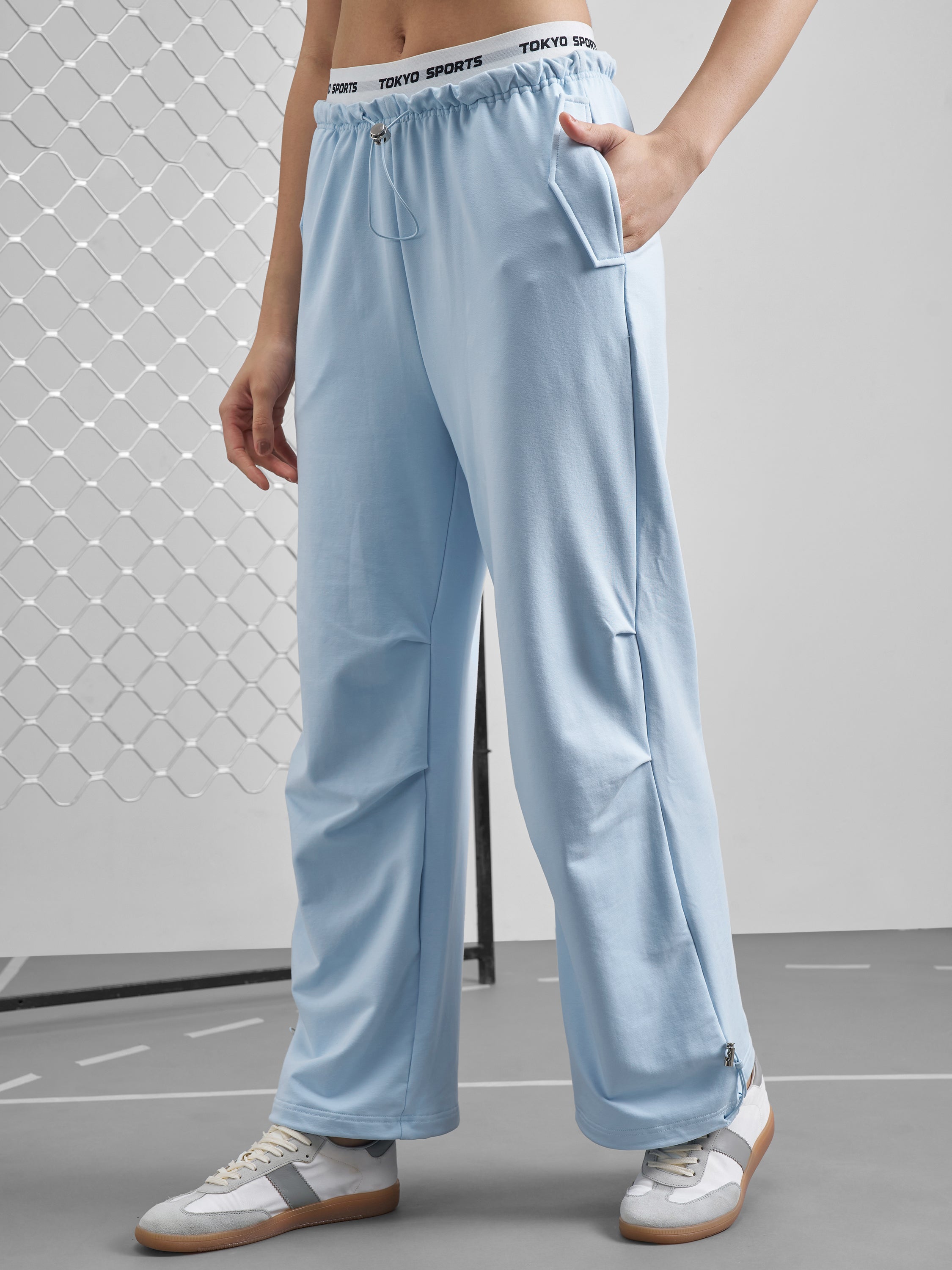 Street By Tokyo Talkies Women Blue Regular Fit Track Pant - Blue - Image 4
