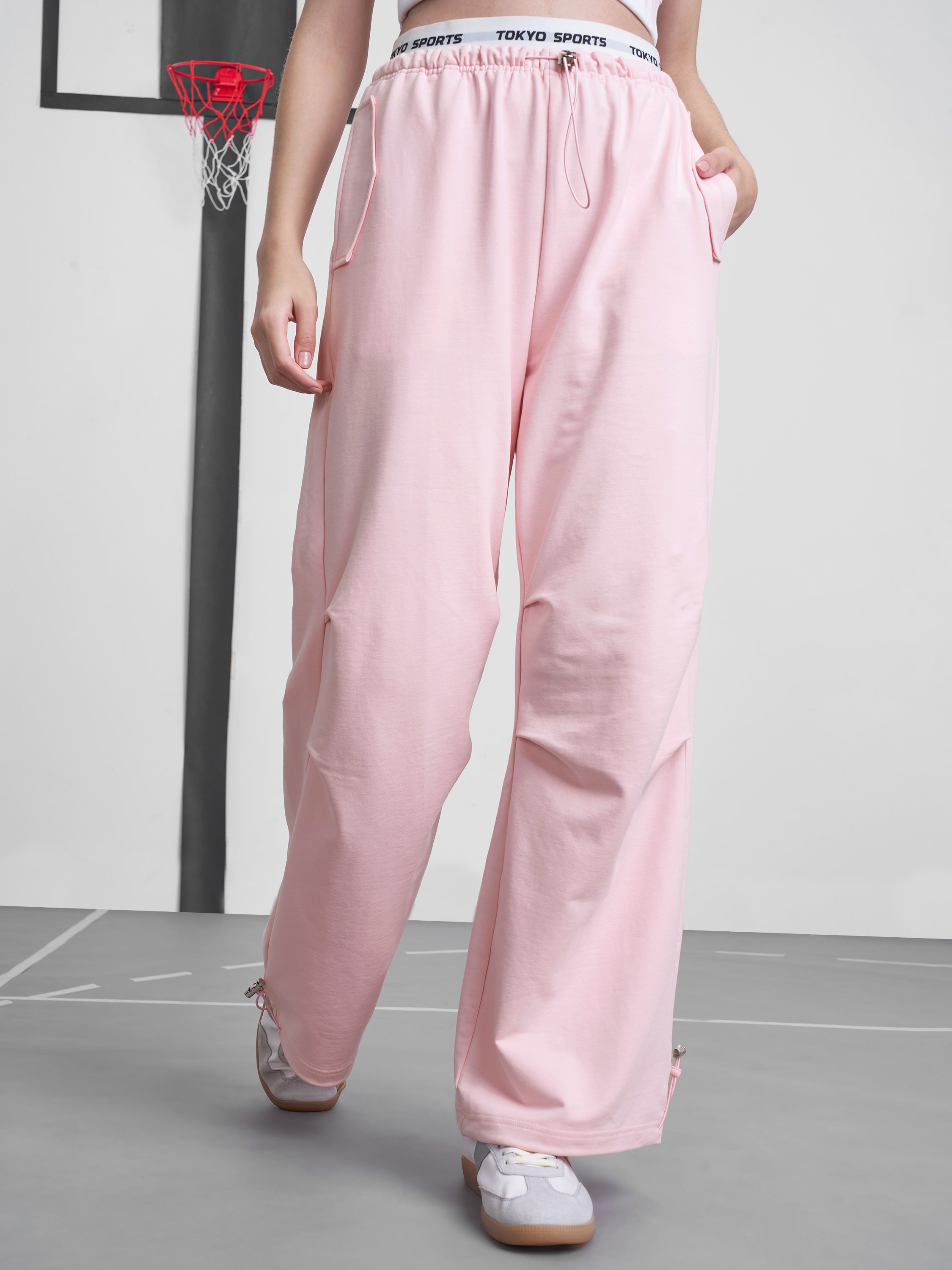 Street By Tokyo Talkies Women Pink Regular Fit Track Pant - Pink - Image 1