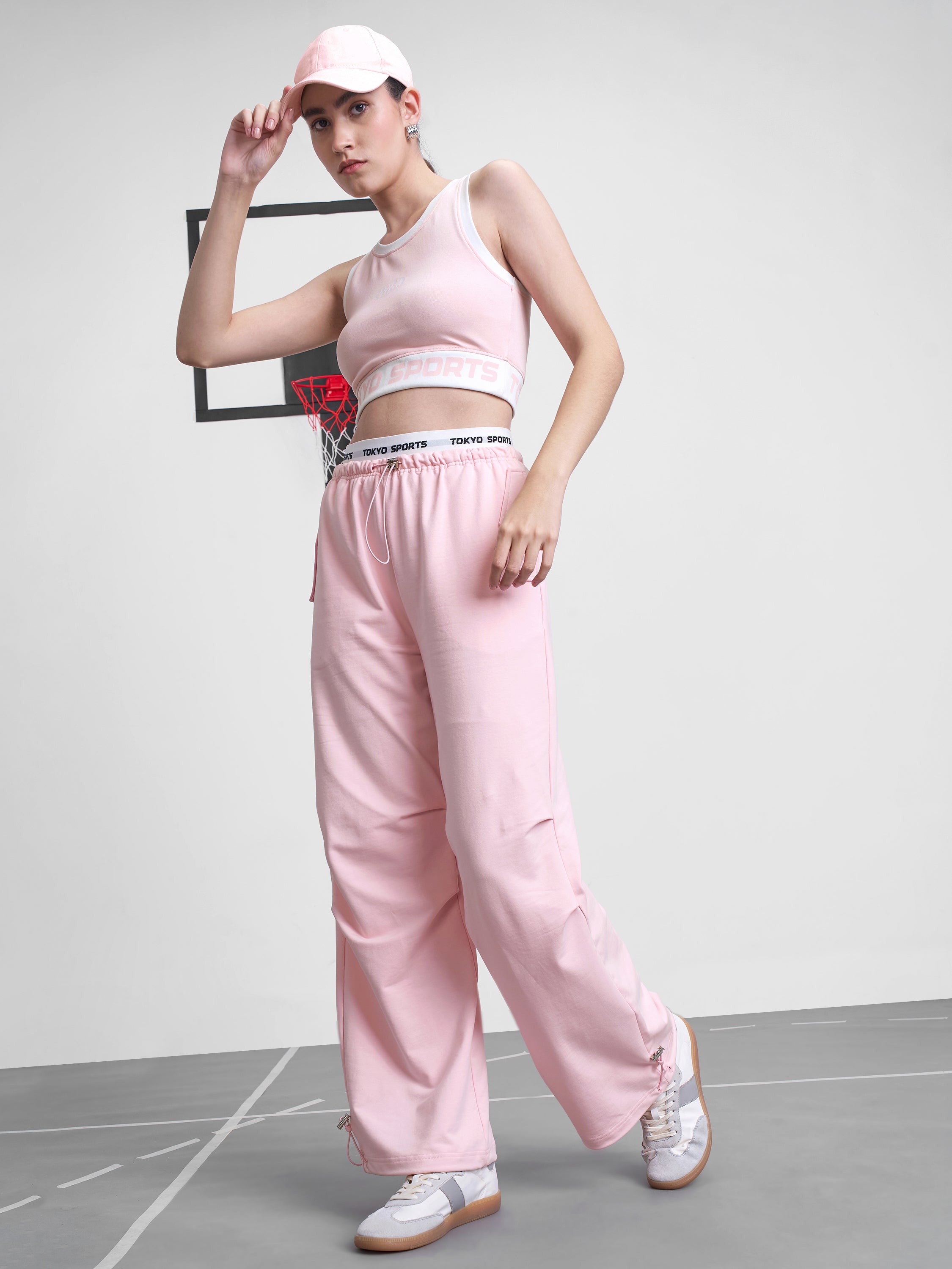 Street By Tokyo Talkies Women Pink Regular Fit Track Pant - Pink - Image 2