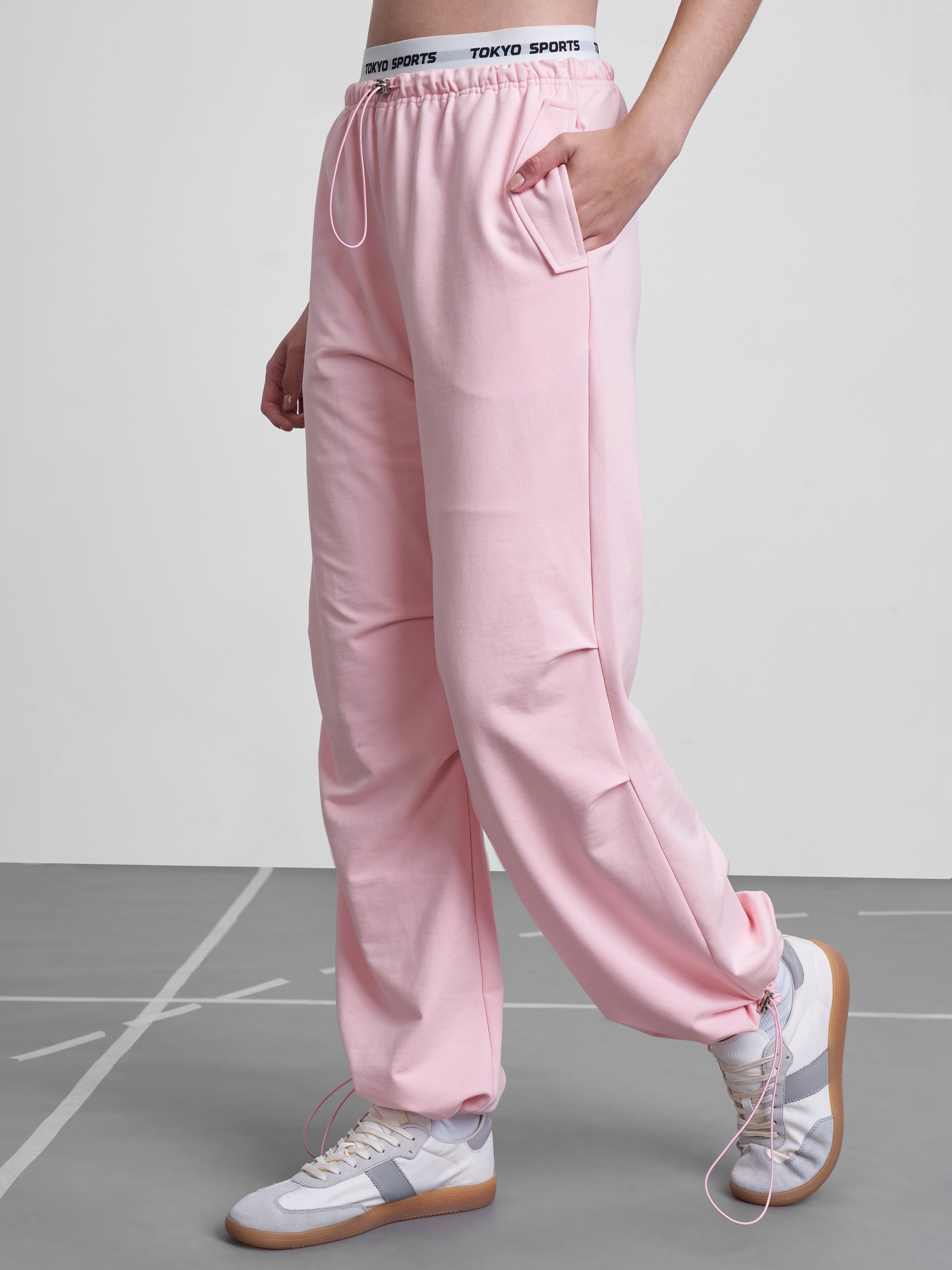 Street By Tokyo Talkies Women Pink Regular Fit Track Pant - Pink - Image 4