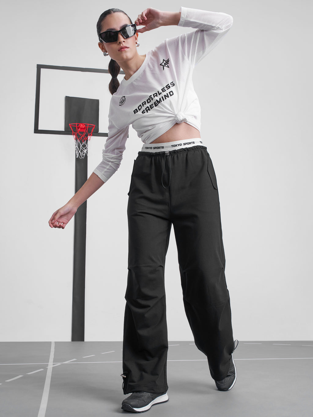 Street By Tokyo Talkies Women Black Regular Fit Track Pant - Black - Image 2