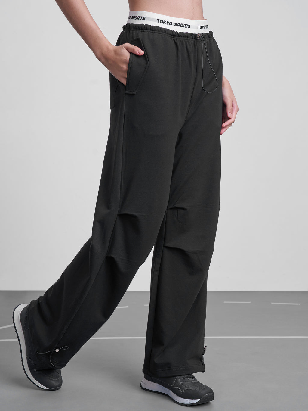 Street By Tokyo Talkies Women Black Regular Fit Track Pant - Black - Image 6