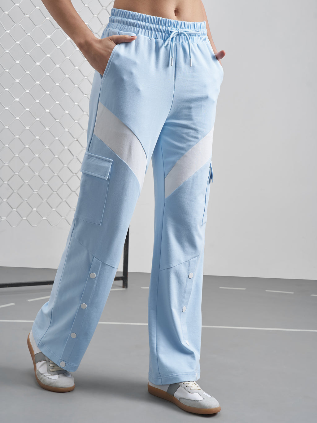 Street By Tokyo Talkies Women Blue Relaxed Fit Track Pant - Blue - Image 6