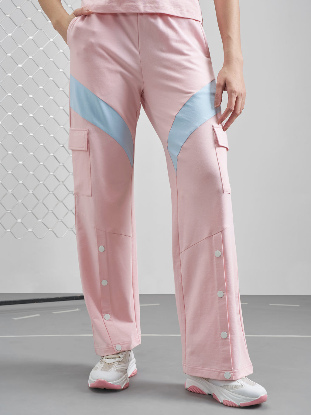 Street By Tokyo Talkies Women Pink Relaxed Fit Track Pant - Pink - Image 1