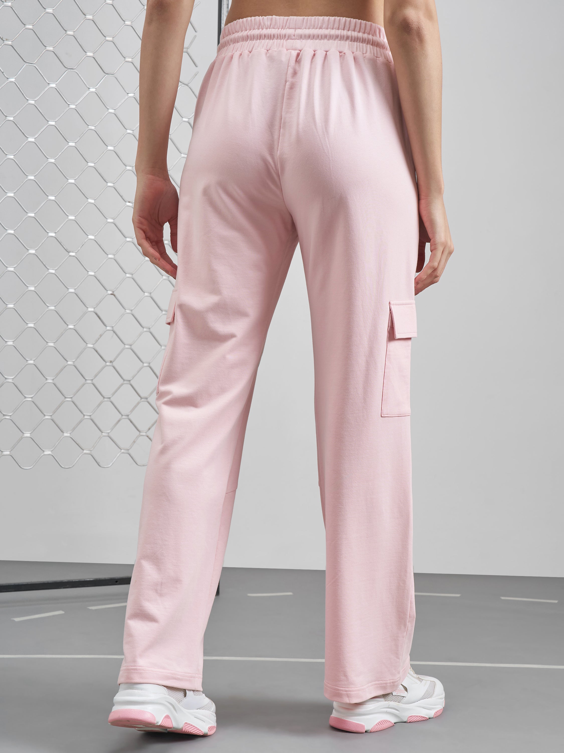 Street By Tokyo Talkies Women Pink Relaxed Fit Track Pant - Pink - Image 3