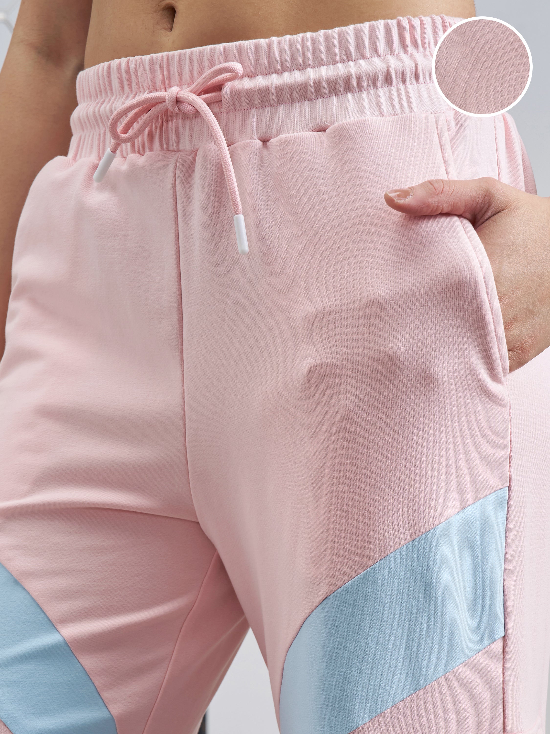 Street By Tokyo Talkies Women Pink Relaxed Fit Track Pant - Pink - Image 5