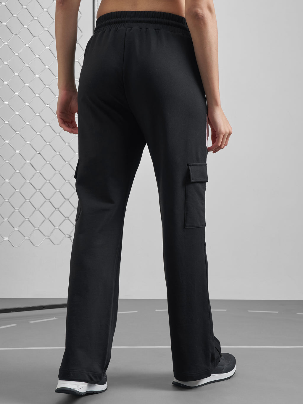 Street By Tokyo Talkies Women Black Relaxed Fit Track Pant - Black - Image 3