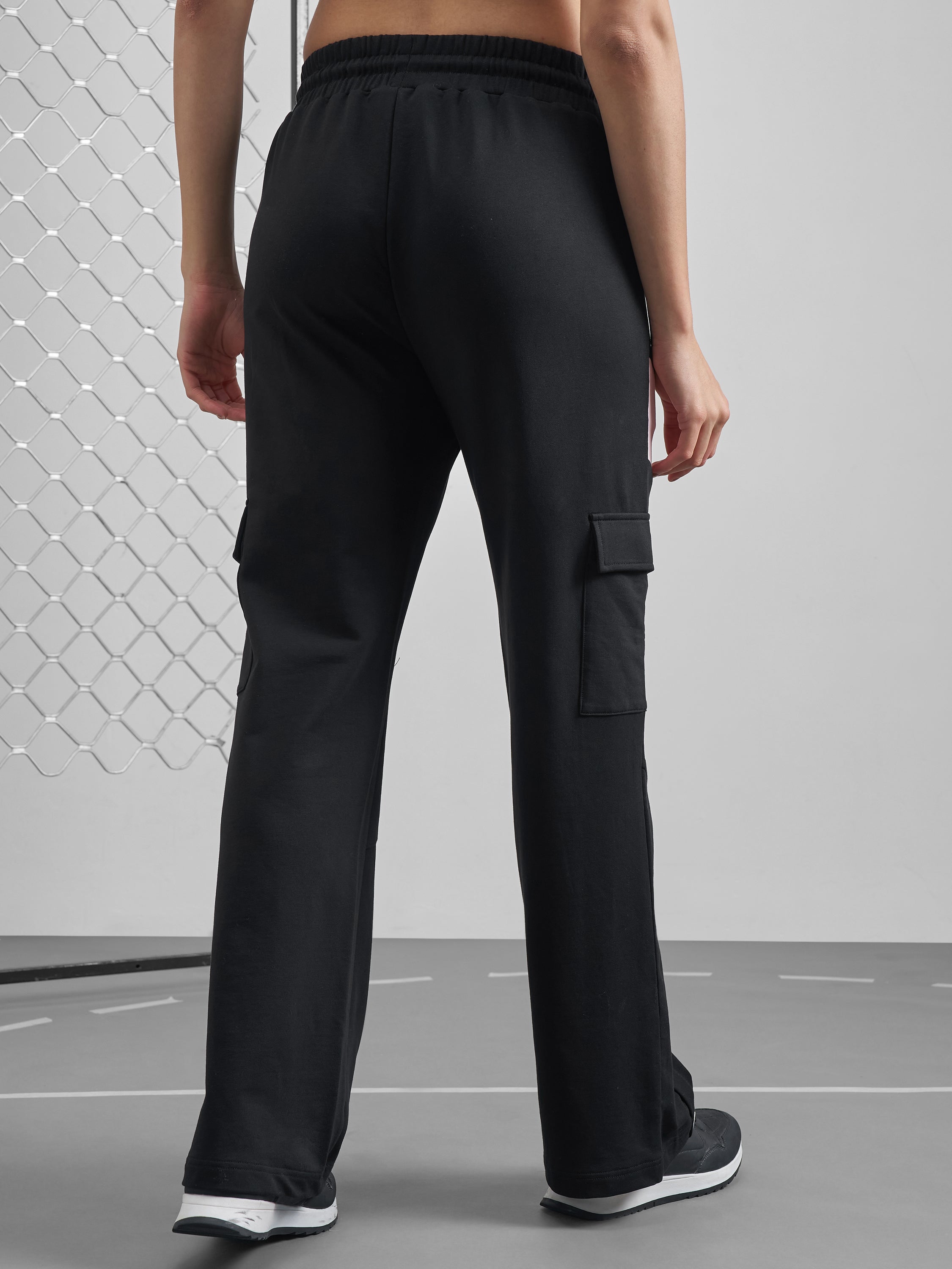 Street By Tokyo Talkies Women Black Relaxed Fit Track Pant - Black - Image 3