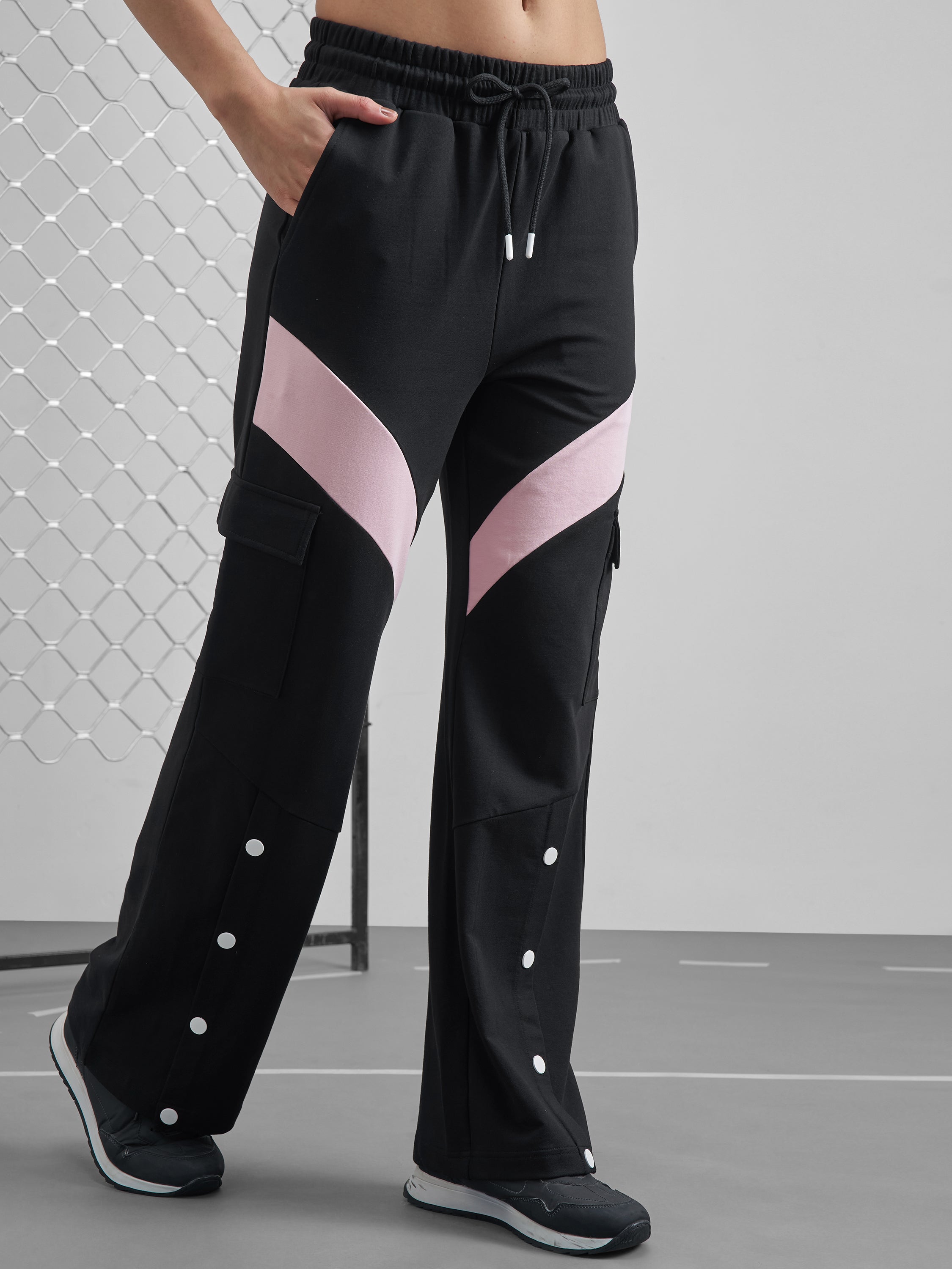 Street By Tokyo Talkies Women Black Relaxed Fit Track Pant - Black - Image 6