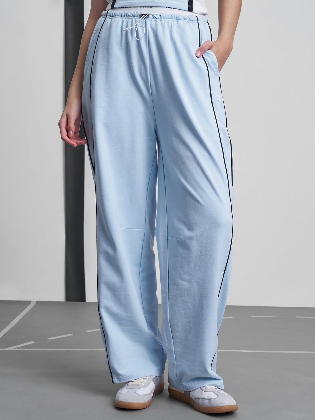 Street By Tokyo Talkies Women Blue Relaxed Fit Track Pant - Blue - Image 1