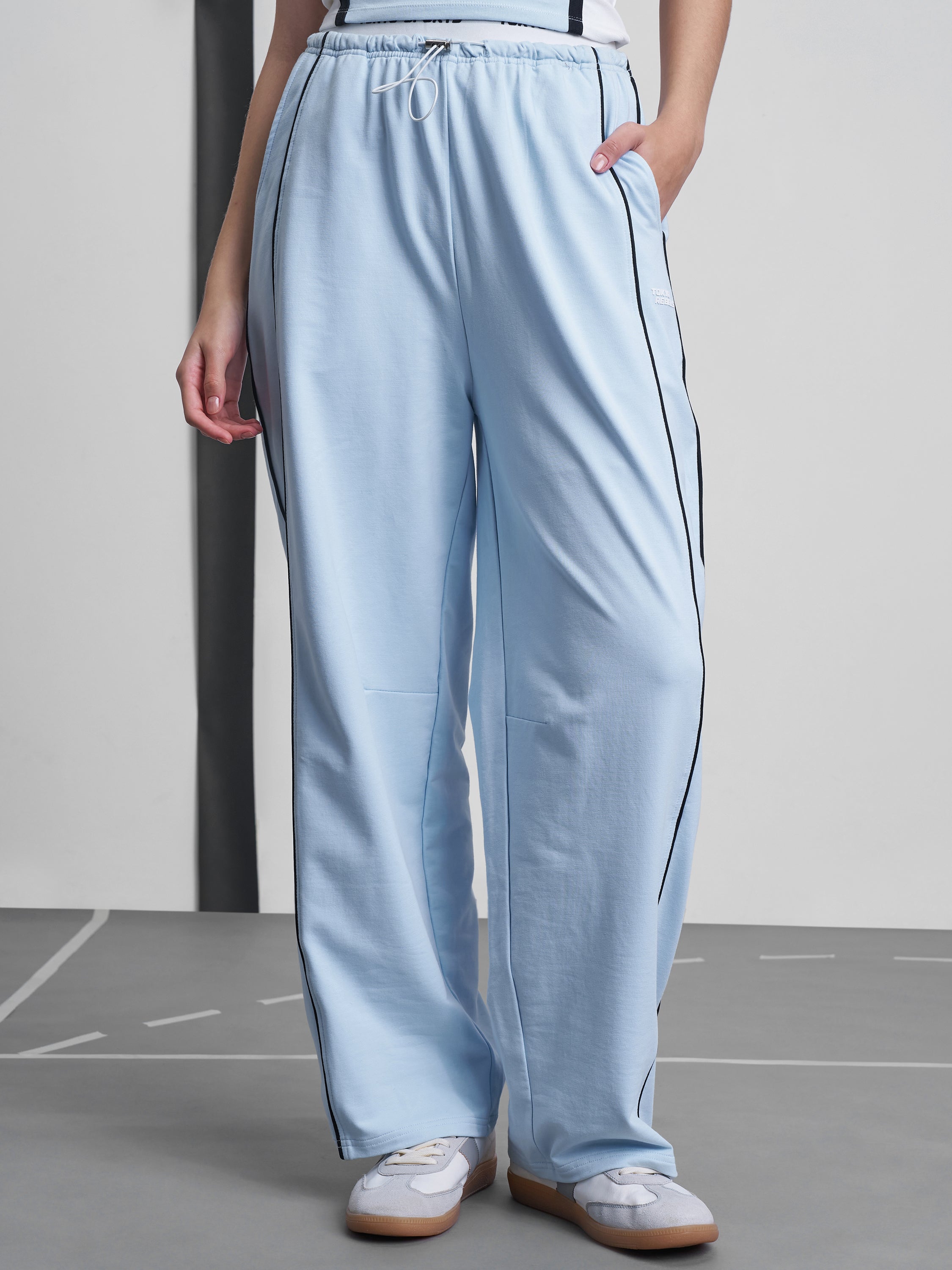 Street By Tokyo Talkies Women Blue Relaxed Fit Track Pant - Blue - Image 1