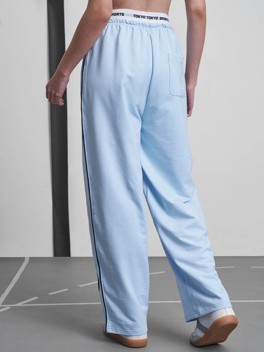 Street By Tokyo Talkies Women Blue Relaxed Fit Track Pant - Blue - Image 3