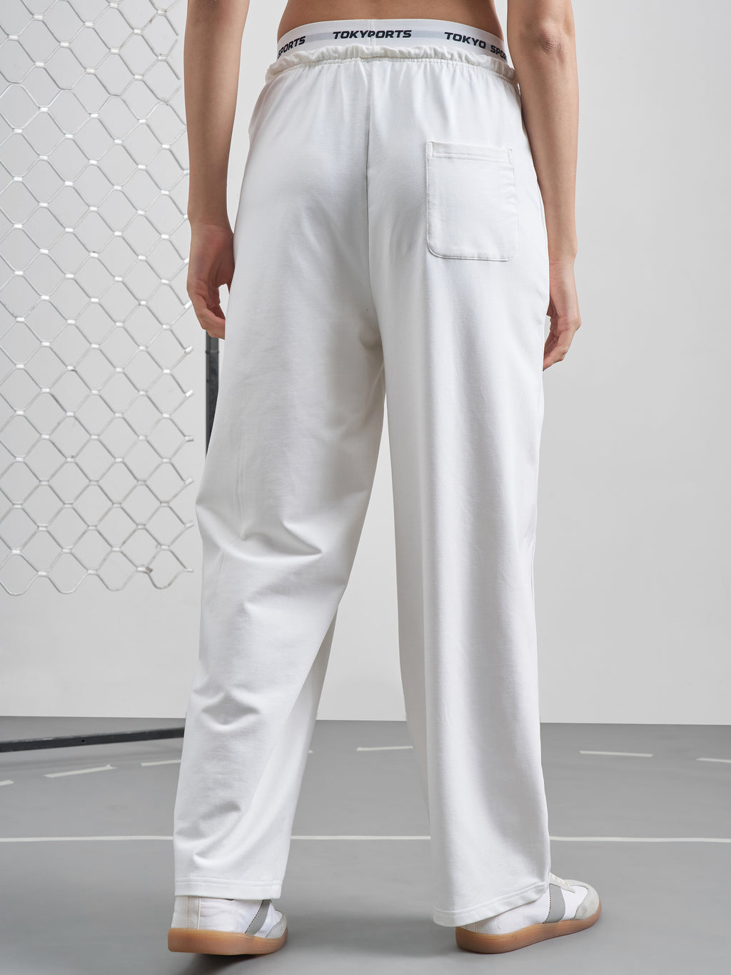Street By Tokyo Talkies Women White Relaxed Fit Track Pant - White - Image 3