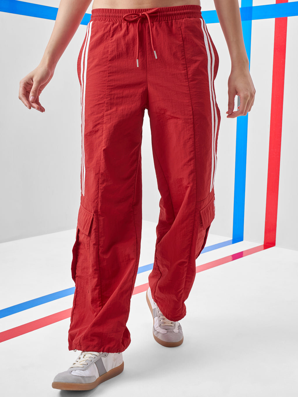 Street By Tokyo Talkies Women Red Bootcut Track Pant - Red - Image 1