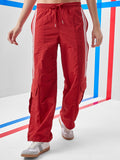 Street By Tokyo Talkies Women Red Bootcut Track Pant - Red - Image 1