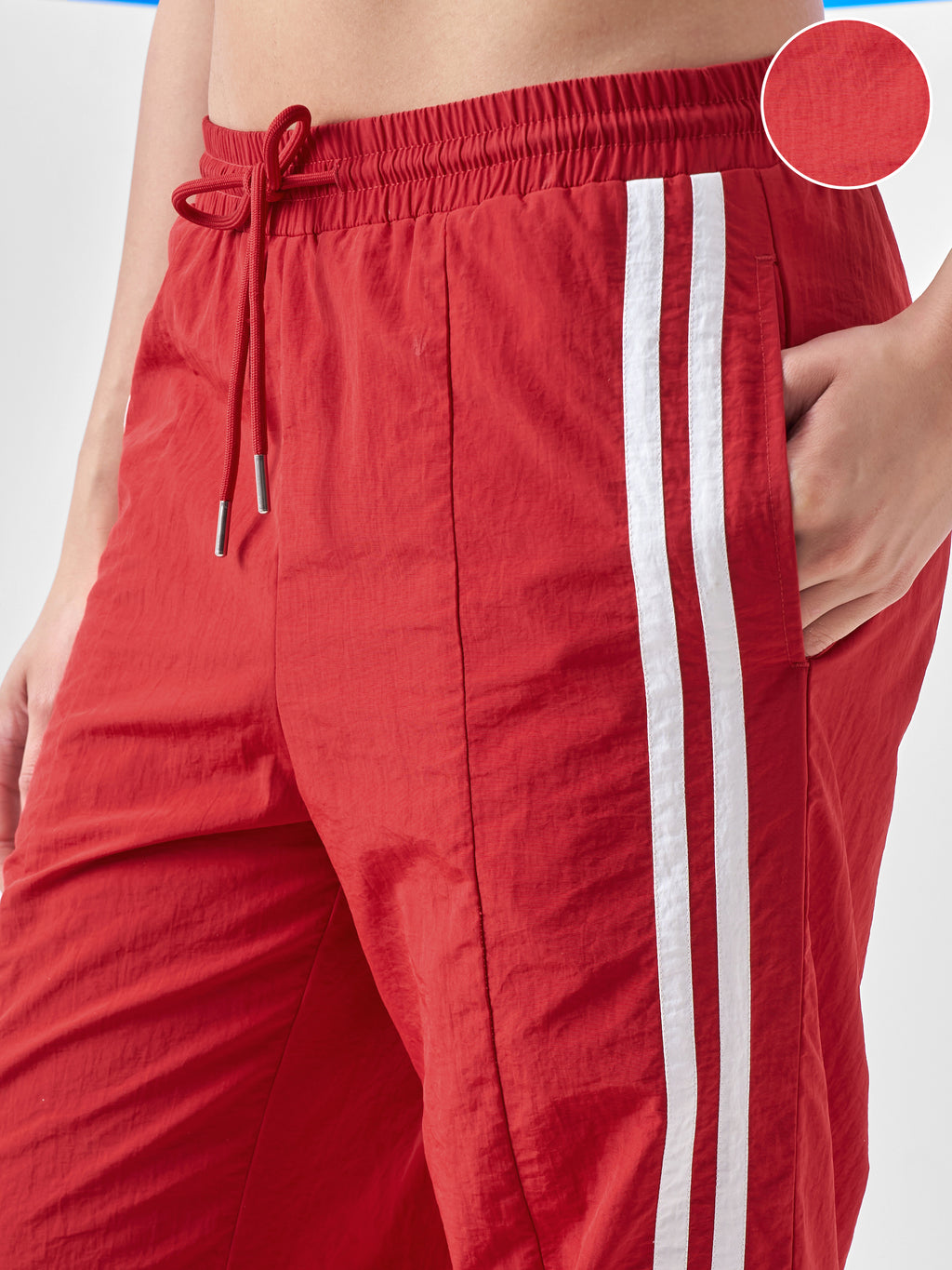 Street By Tokyo Talkies Women Red Bootcut Track Pant - Red - Image 5