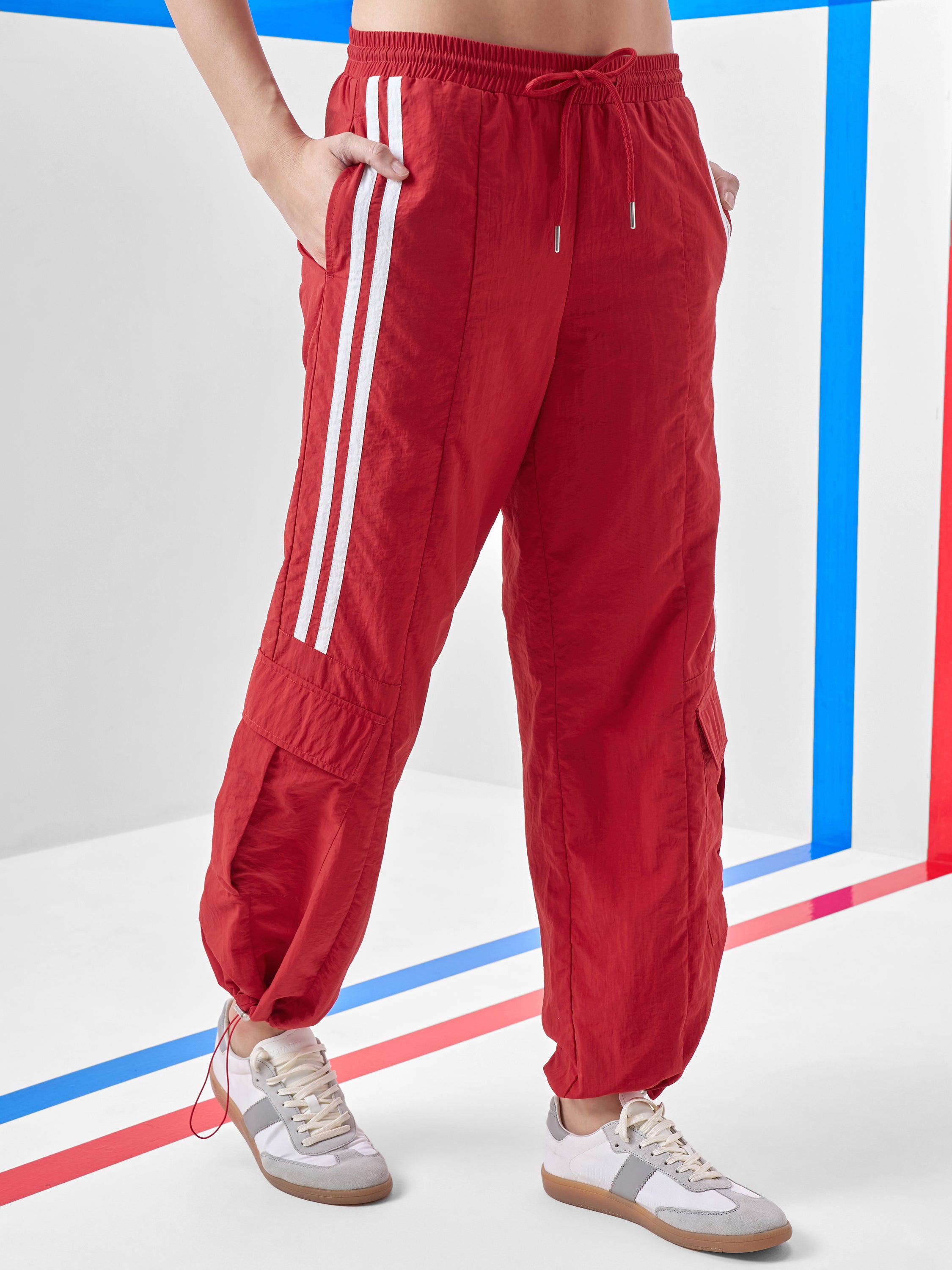 Street By Tokyo Talkies Women Red Bootcut Track Pant - Red - Image 6
