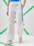 Street By Tokyo Talkies Women White Loose Fit Track Pant - White - Image 1