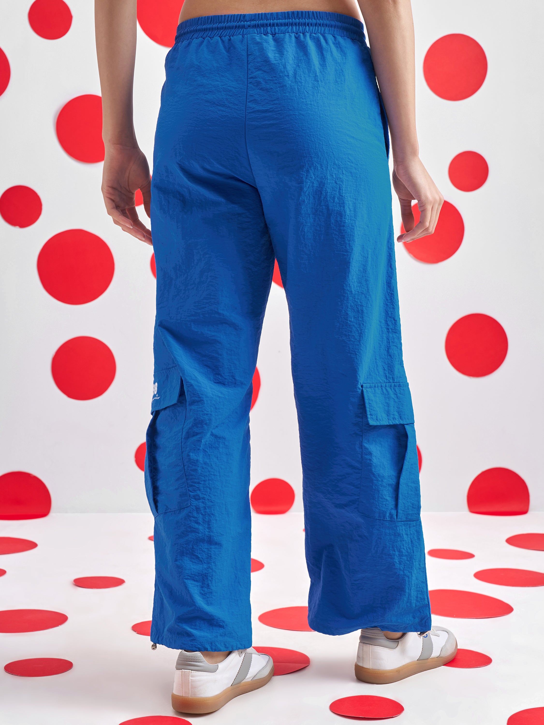 Street By Tokyo Talkies Women Blue Baggy Track Pant - Blue - Image 3