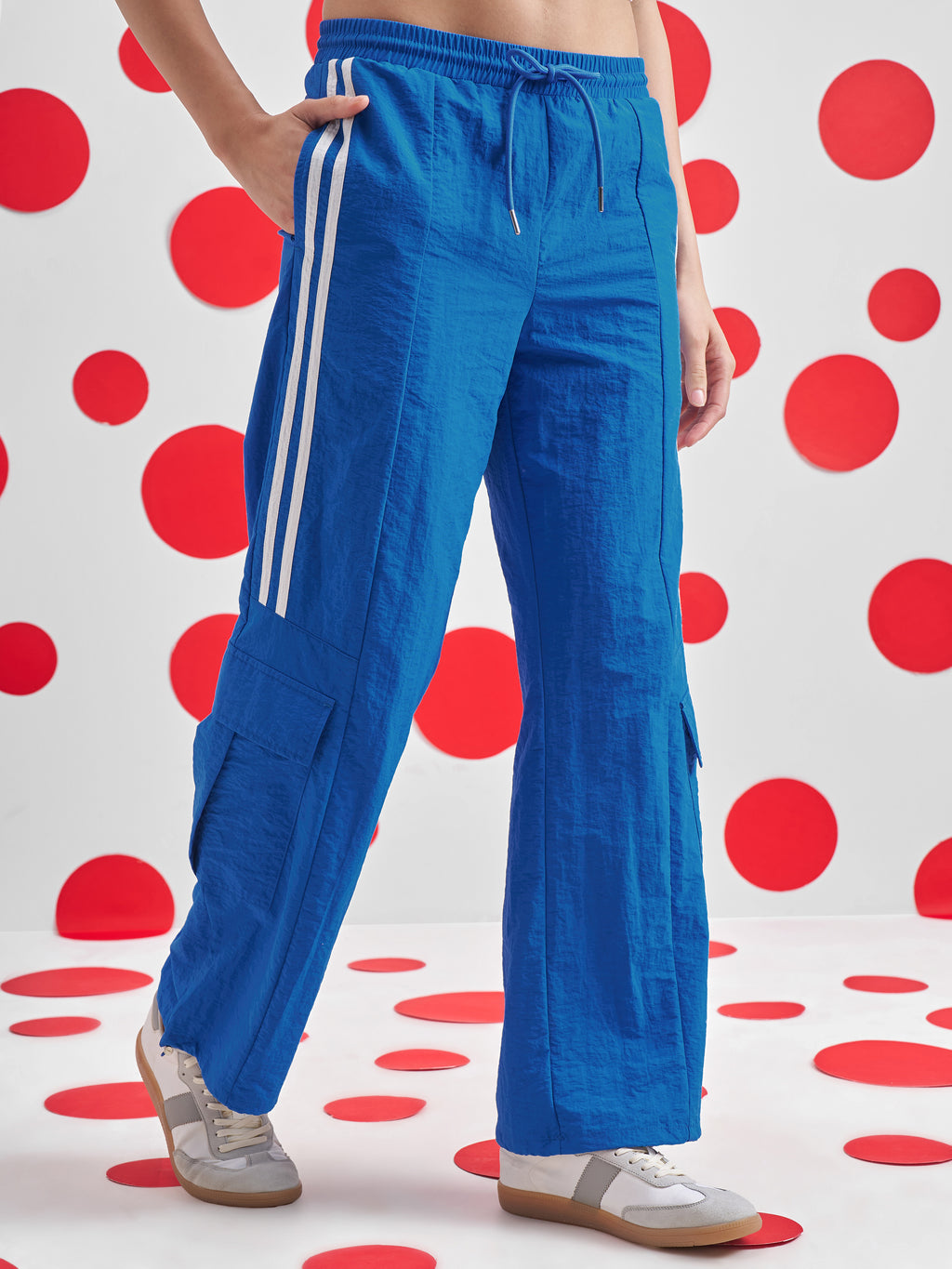 Street By Tokyo Talkies Women Blue Baggy Track Pant - Blue - Image 6