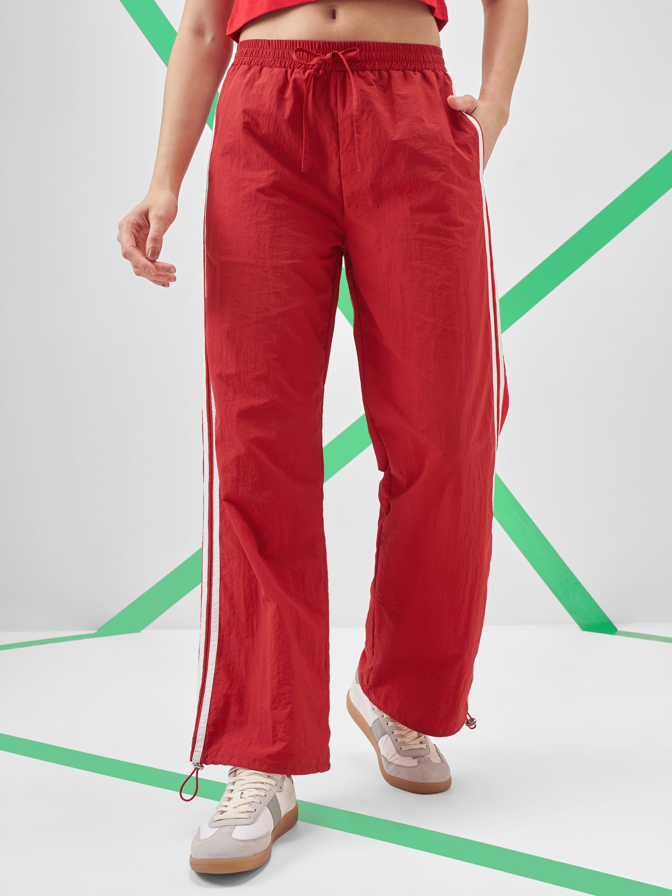 Street By Tokyo Talkies Women Red Regular Fit Track Pant - Red - Image 1