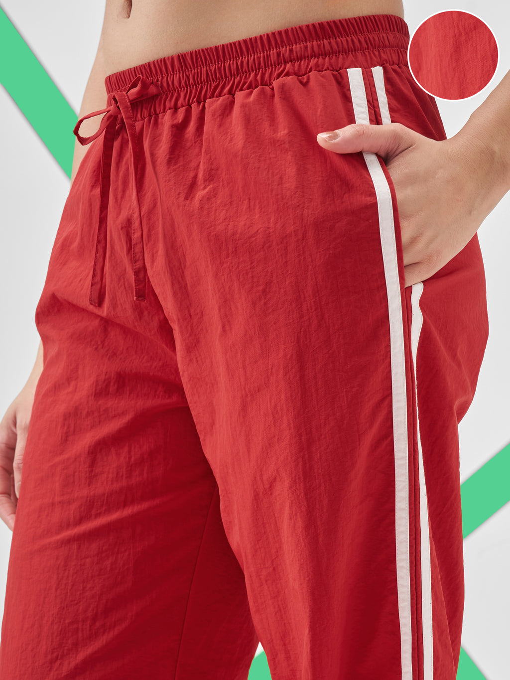 Street By Tokyo Talkies Women Red Regular Fit Track Pant - Red - Image 5