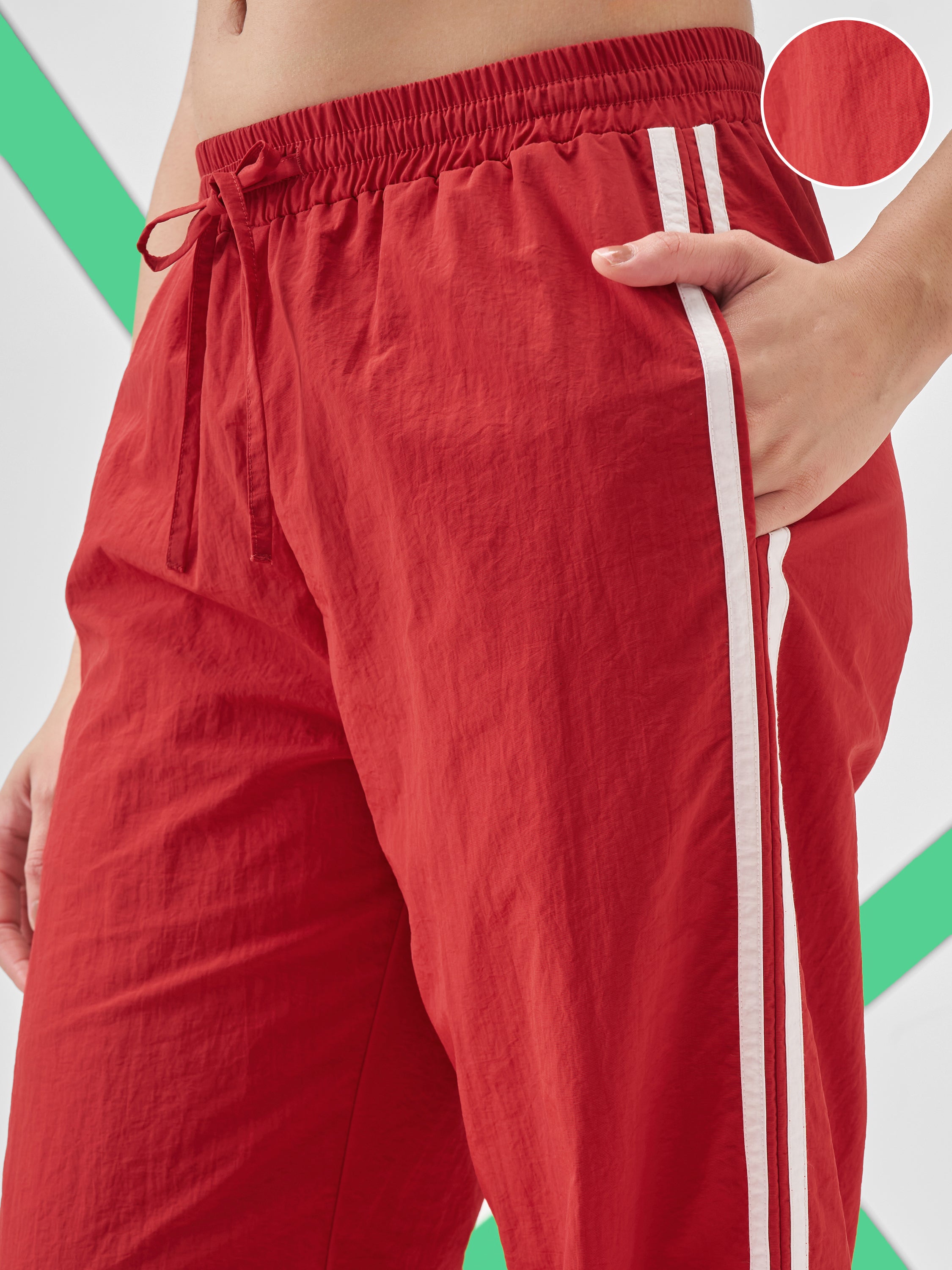 Street By Tokyo Talkies Women Red Regular Fit Track Pant - Red - Image 5