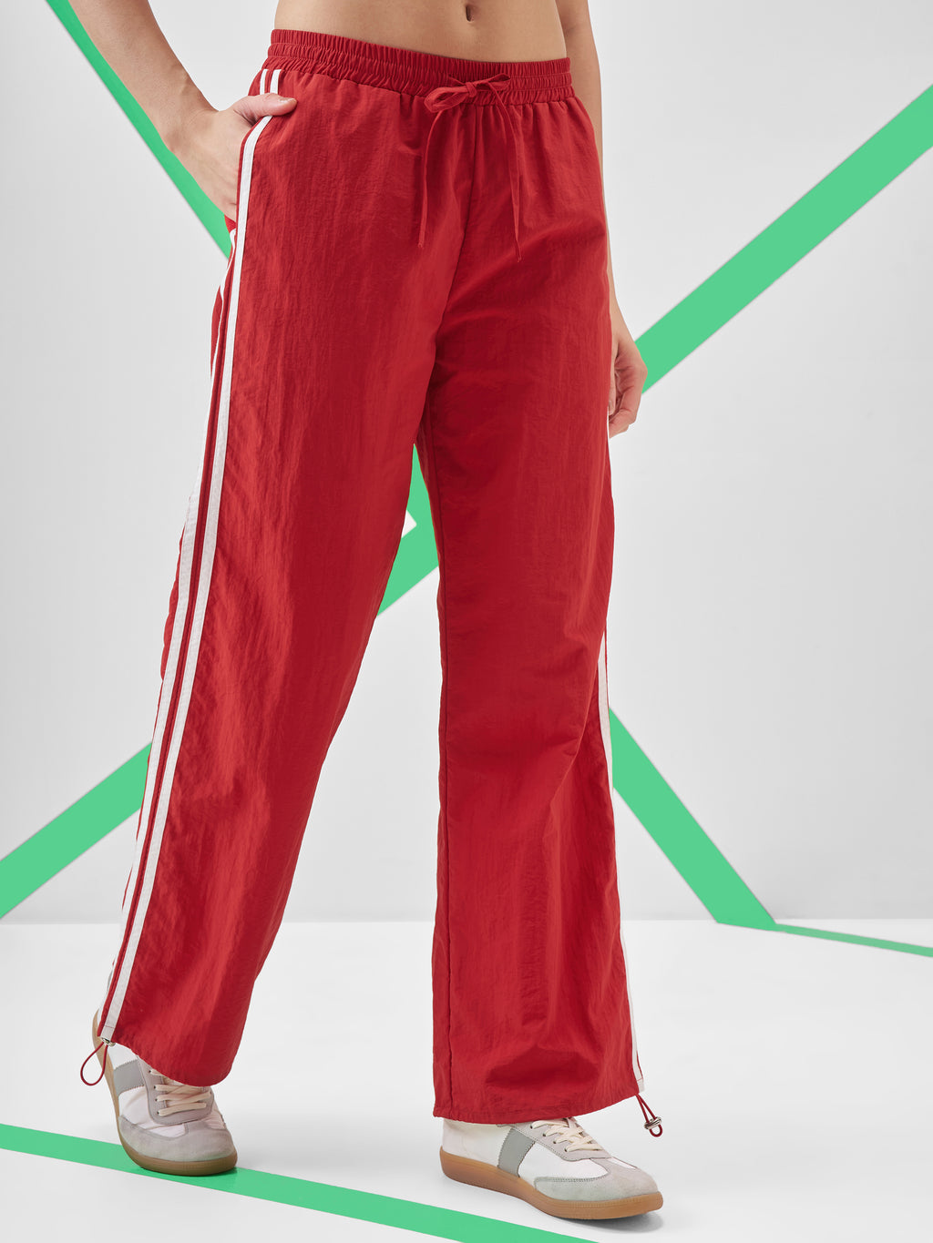 Street By Tokyo Talkies Women Red Regular Fit Track Pant - Red - Image 6