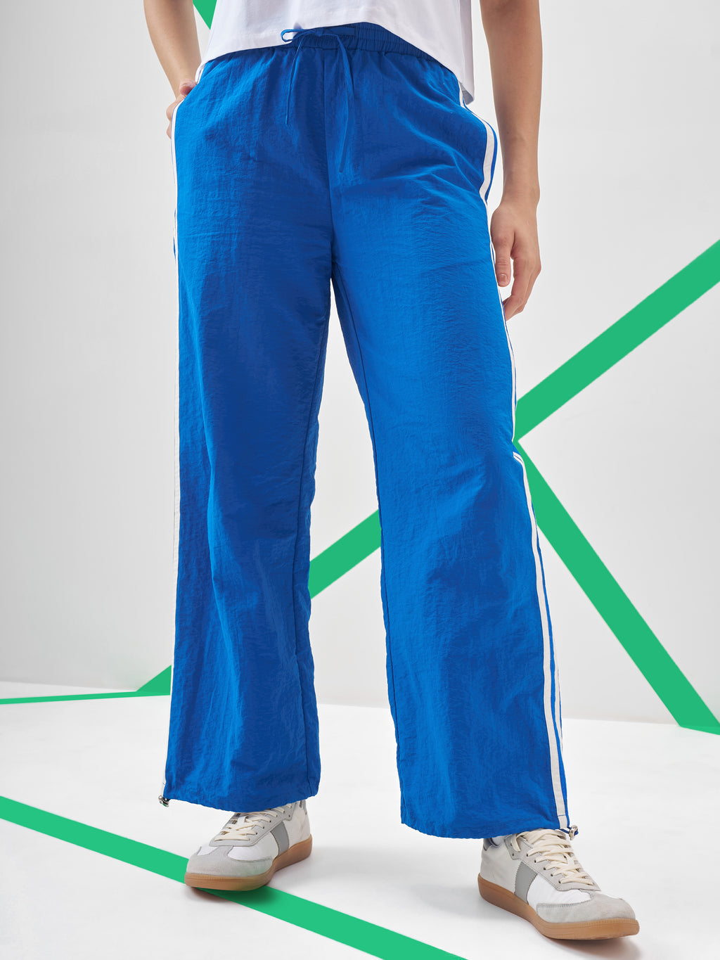 Street By Tokyo Talkies Women Blue Regular Fit Track Pant - Blue - Image 1