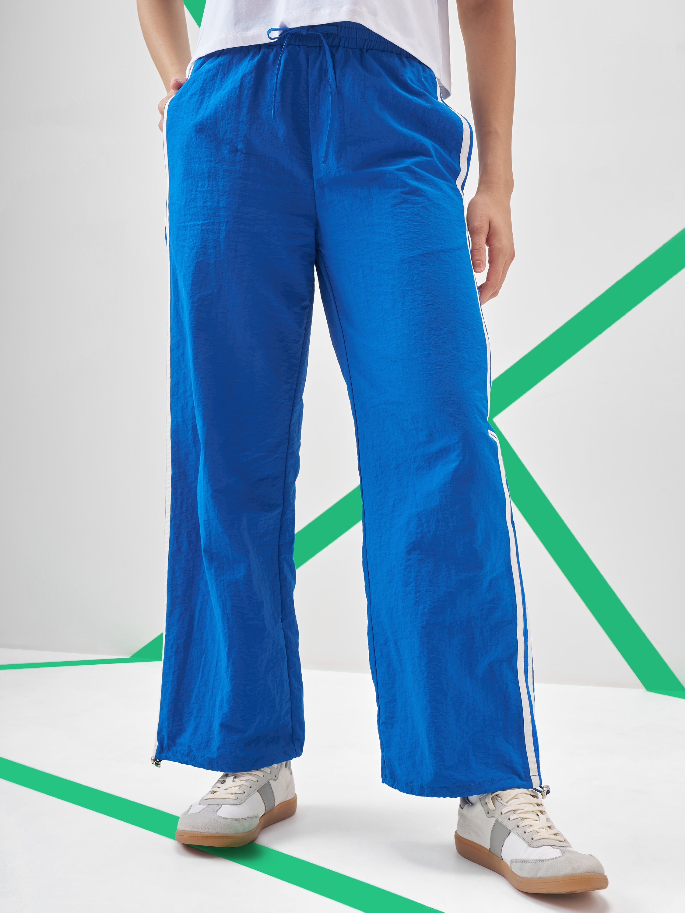 Street By Tokyo Talkies Women Blue Regular Fit Track Pant - Blue - Image 1